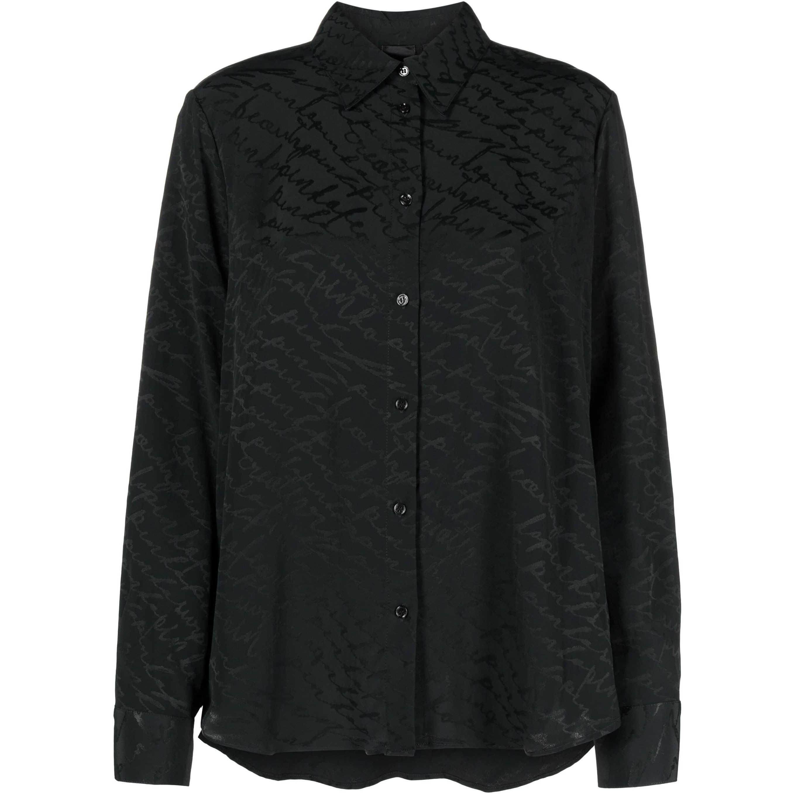 PINKO Marškiniai ilgomis rankovėmis moterims, Juoda, Smorzare shirt