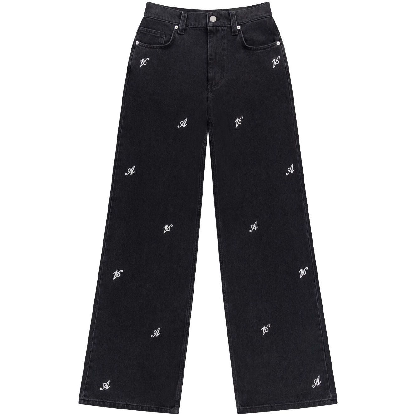 AXEL ARIGATO Platūs džinsai moterims, Juoda, Clara wide-leg jeans