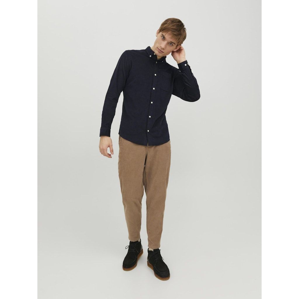JACK & JONES Marškiniai ilgomis rankovėmis vyrams, Mėlyna, Classic cord shirt 4