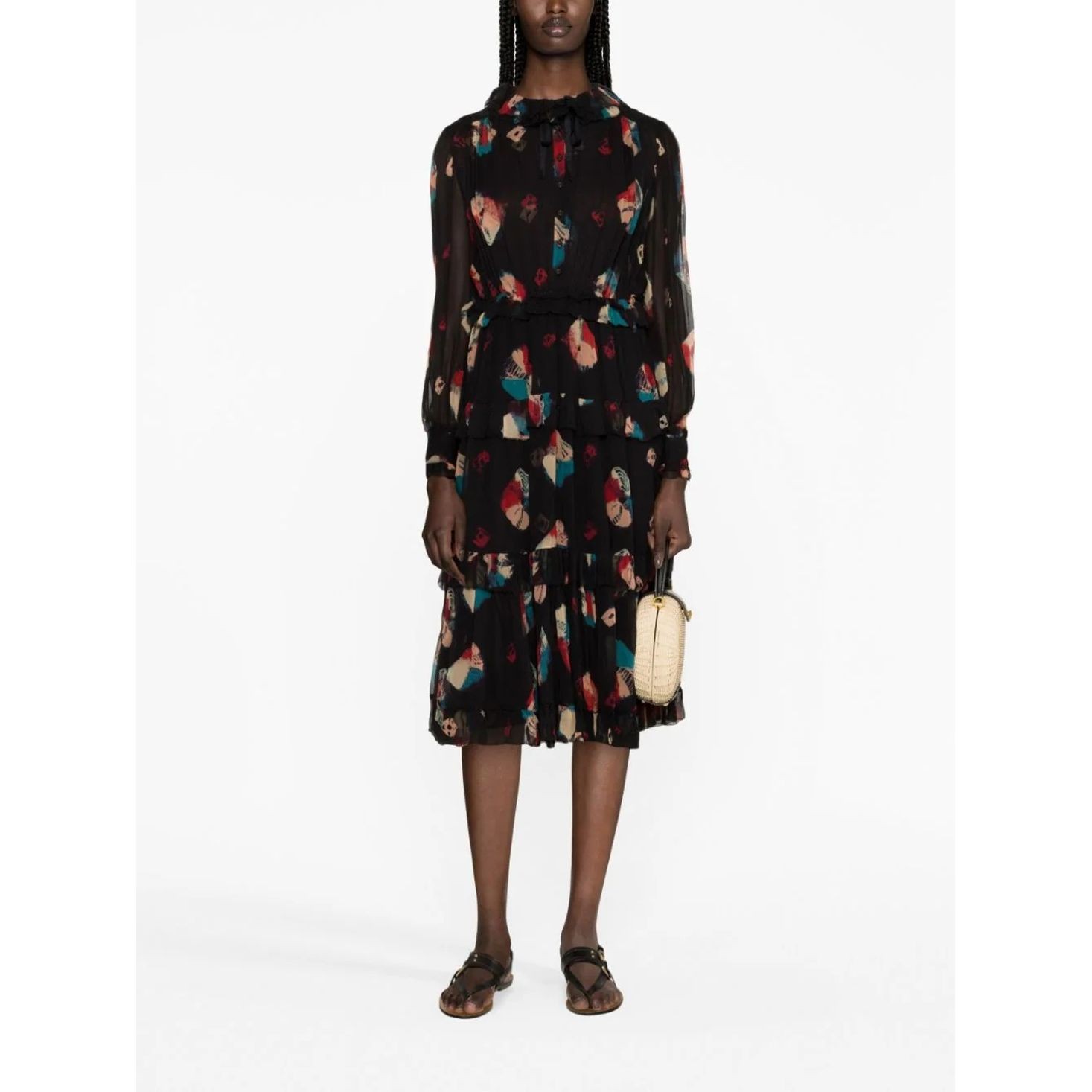 ULLA JOHNSON Midi suknelė moterims, Balta, Reina Dress 2