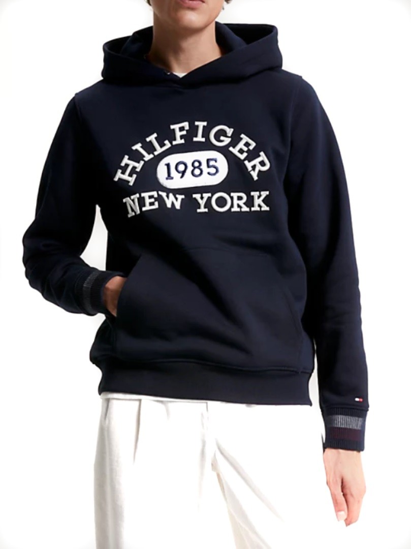 TOMMY HILFIGER Džemperis vyrams, Mėlyna, Monotype collegiate hoodie 2