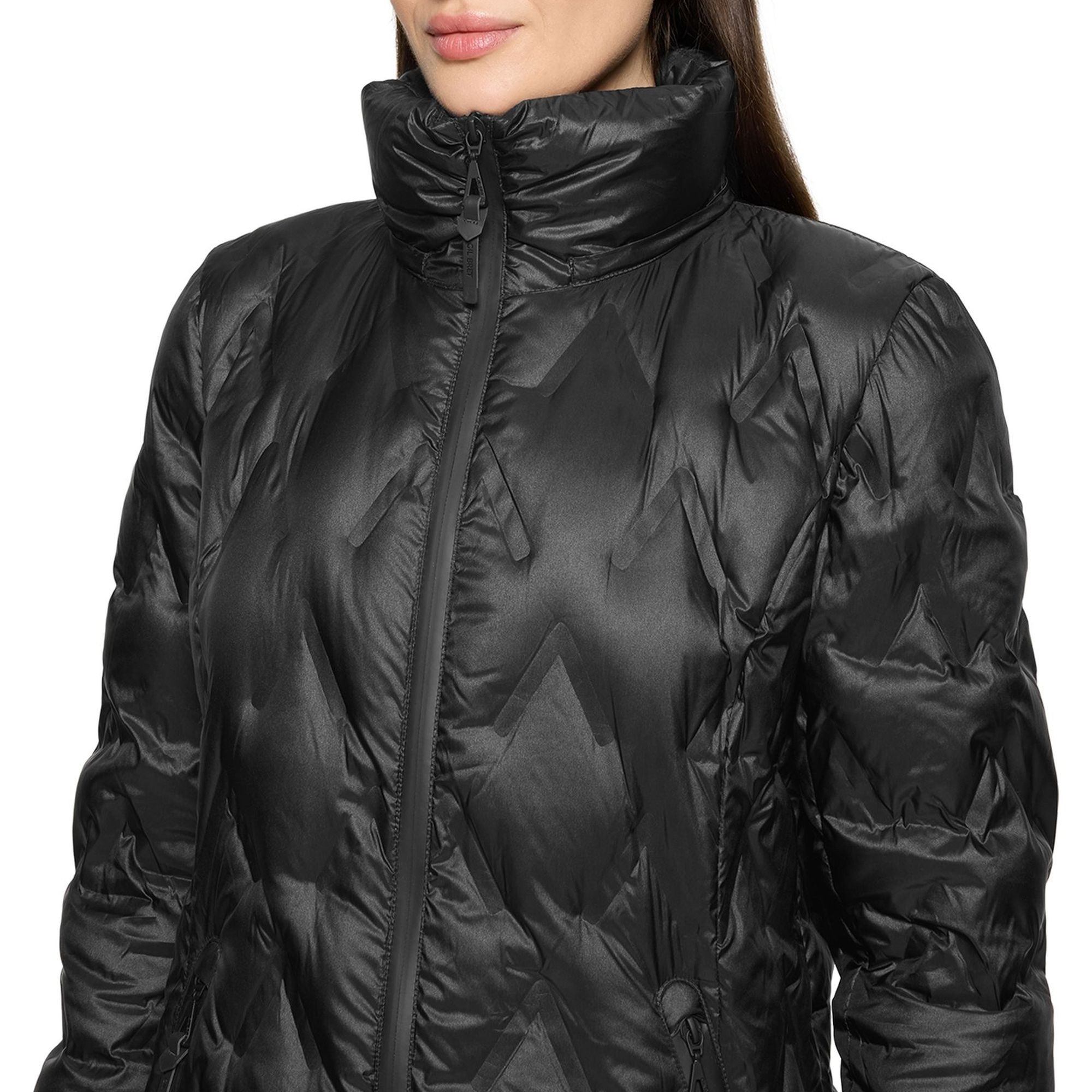 GIL BRET Pūkinis paltas moterims, Juoda, Down coat 10