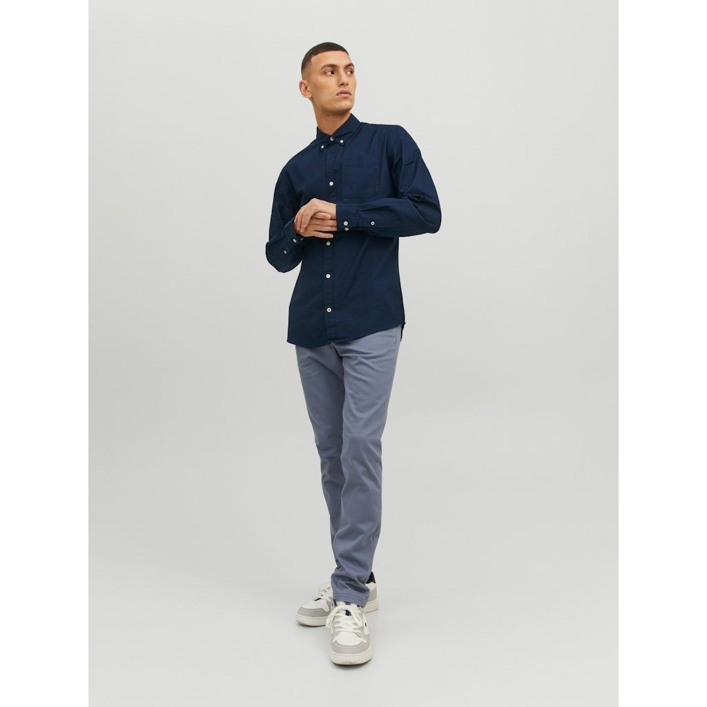 JACK & JONES Marškiniai vyrams, Mėlyna, JJEOXFORD SHIRT LS NOO 7