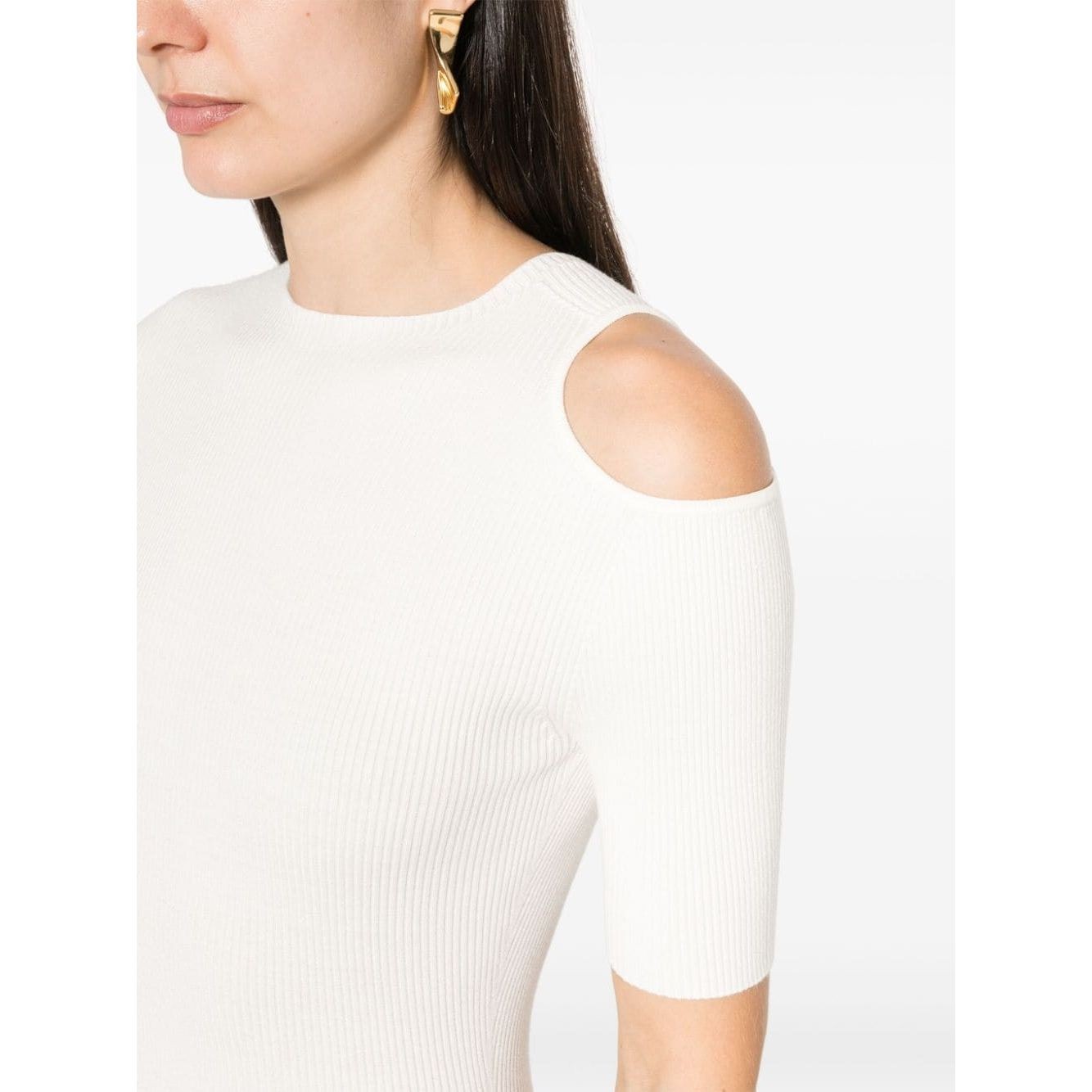 AERON Midi suknelė moterims, Kūno, Ribbed cut-out midi dress 4