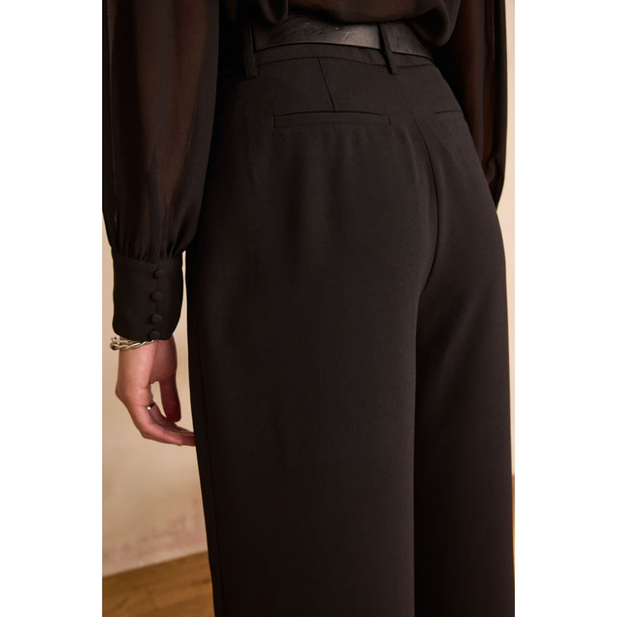 MAISON123 Kelnės moterims, Juoda, Trousers, ms6557691-7 3