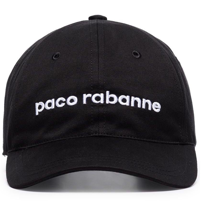 PACO RABANNE Kepurė moterims, Juoda, Logo cap 1