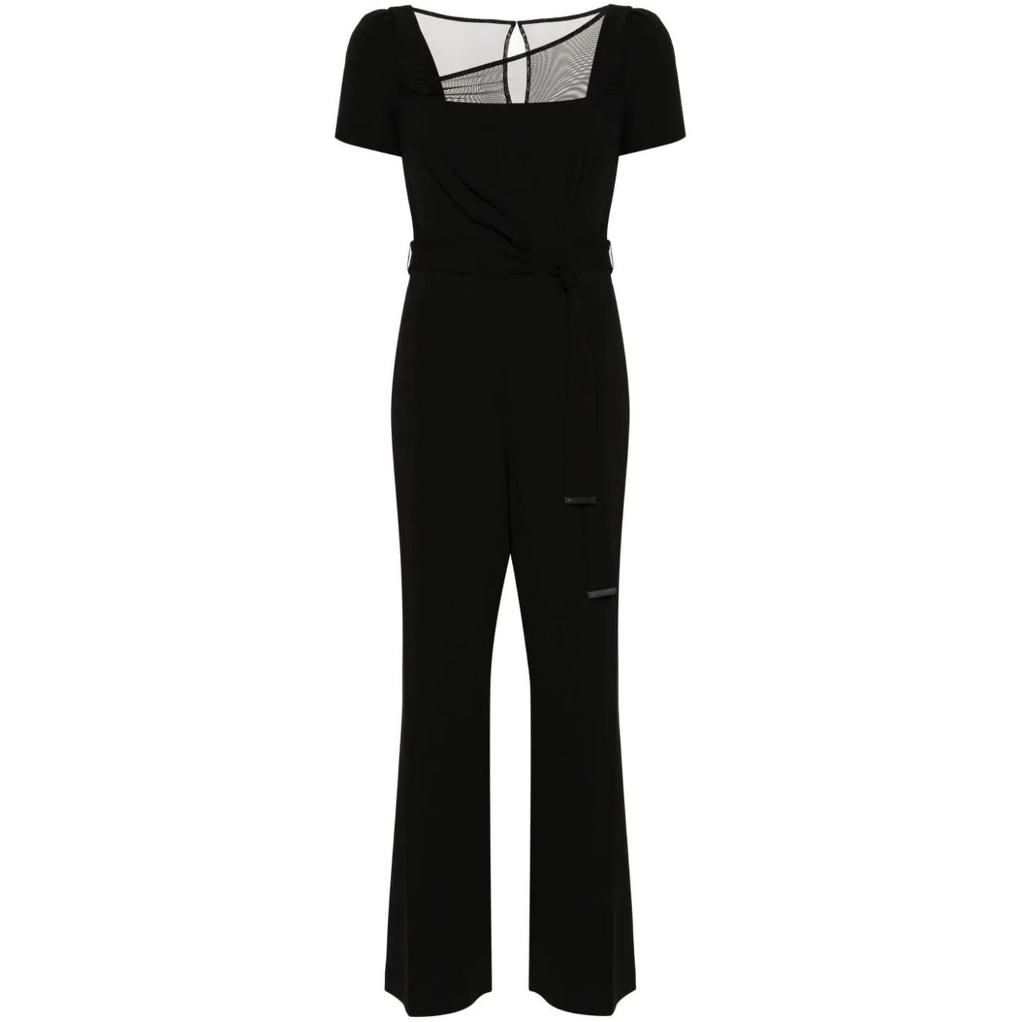 DKNY Kostiumas moterims, Juoda, Asymmetrical v-neck jumpsuit 1
