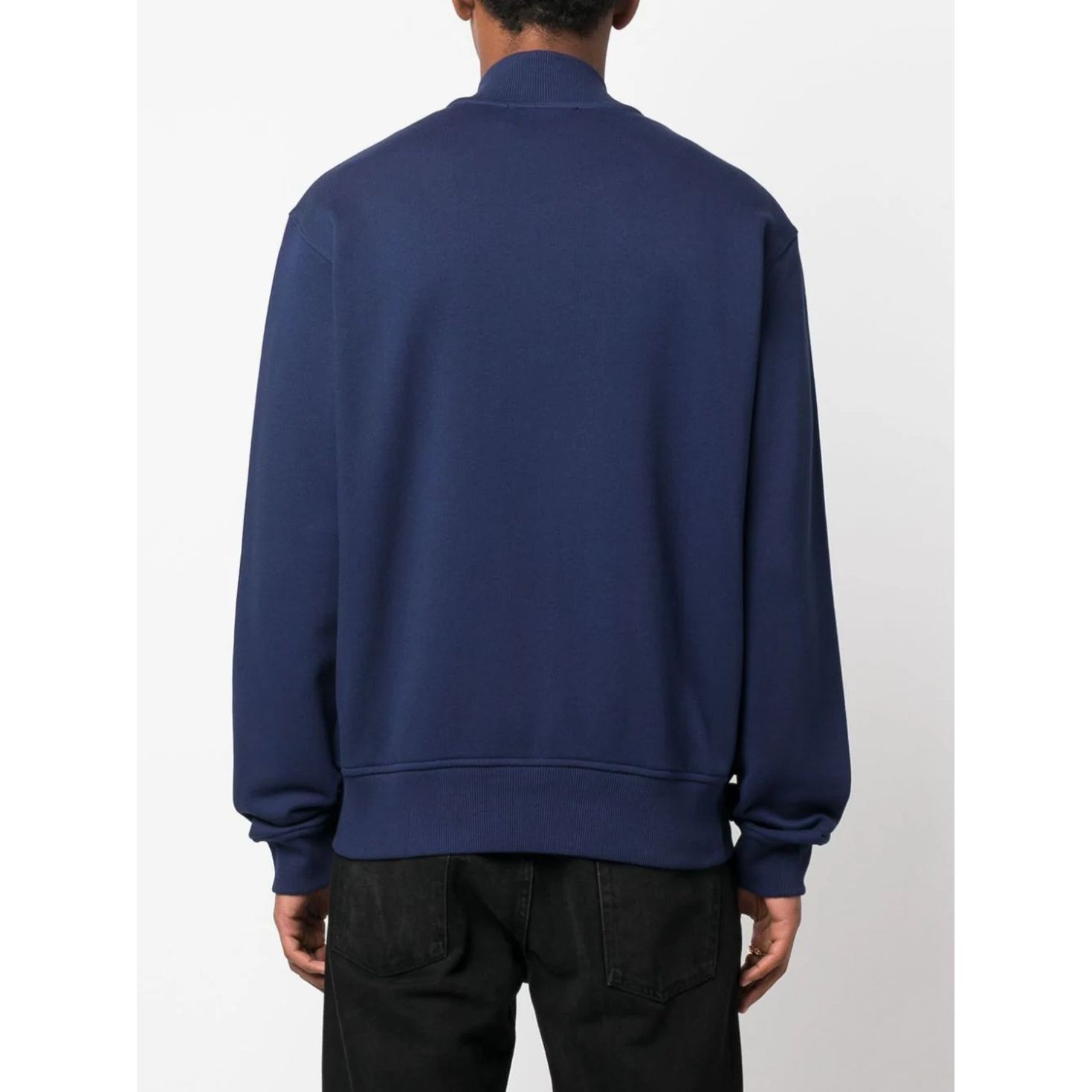 VERSACE JEANS CUTURE Sportinis nertinis vyrams, Mėlyna, New v emblem logo sweatshirt 4