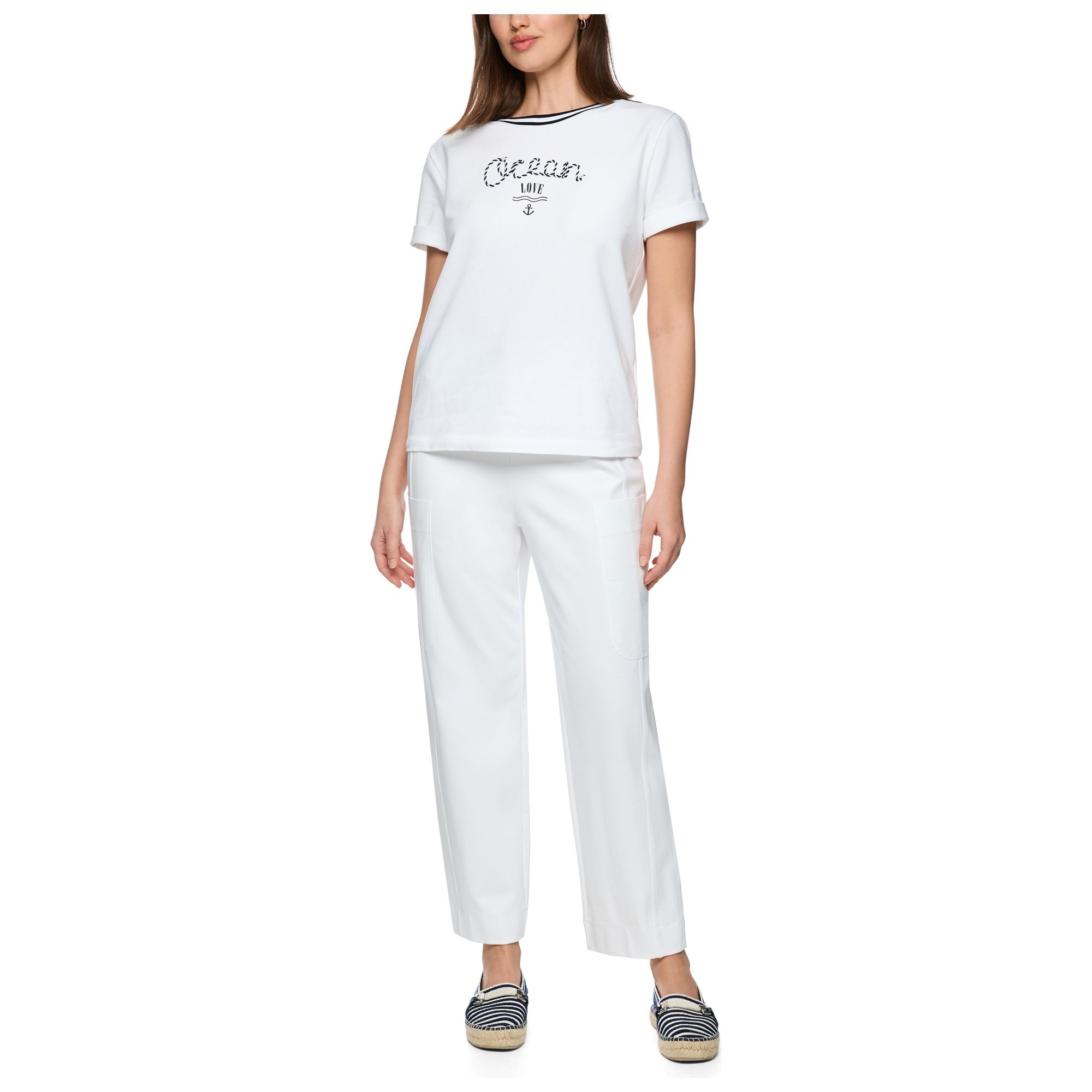 MARC CAIN Marškinėliai trump. rankovėmis moterims, Balta, T-shirt 2