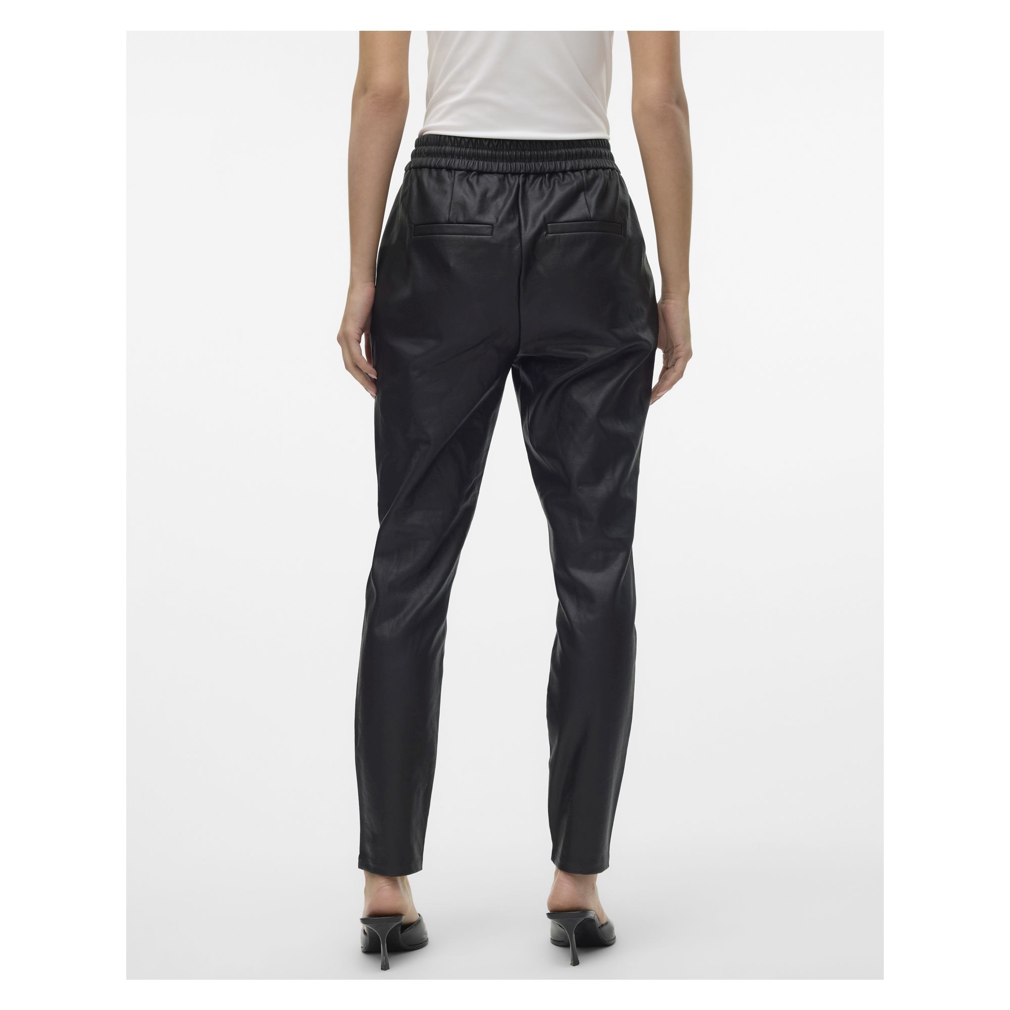 VERO MODA Kelnės moterims, Juoda, VMEVA MW LOOSE STRIN 5