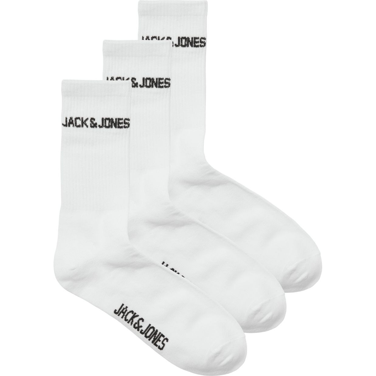 JACK & JONES Kojinės vyrams, Balta, Melvin tennis sock 3 pack 1