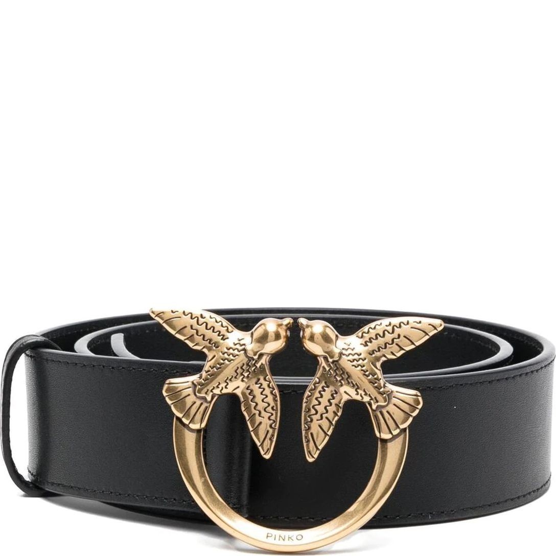 PINKO Diržas moterims, Juoda, Love berry h4 belt 1