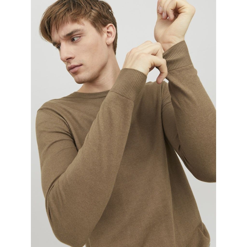JACK & JONES Džemperis vyrams, Ruda, JJEEMIL KNIT CREW NE 6