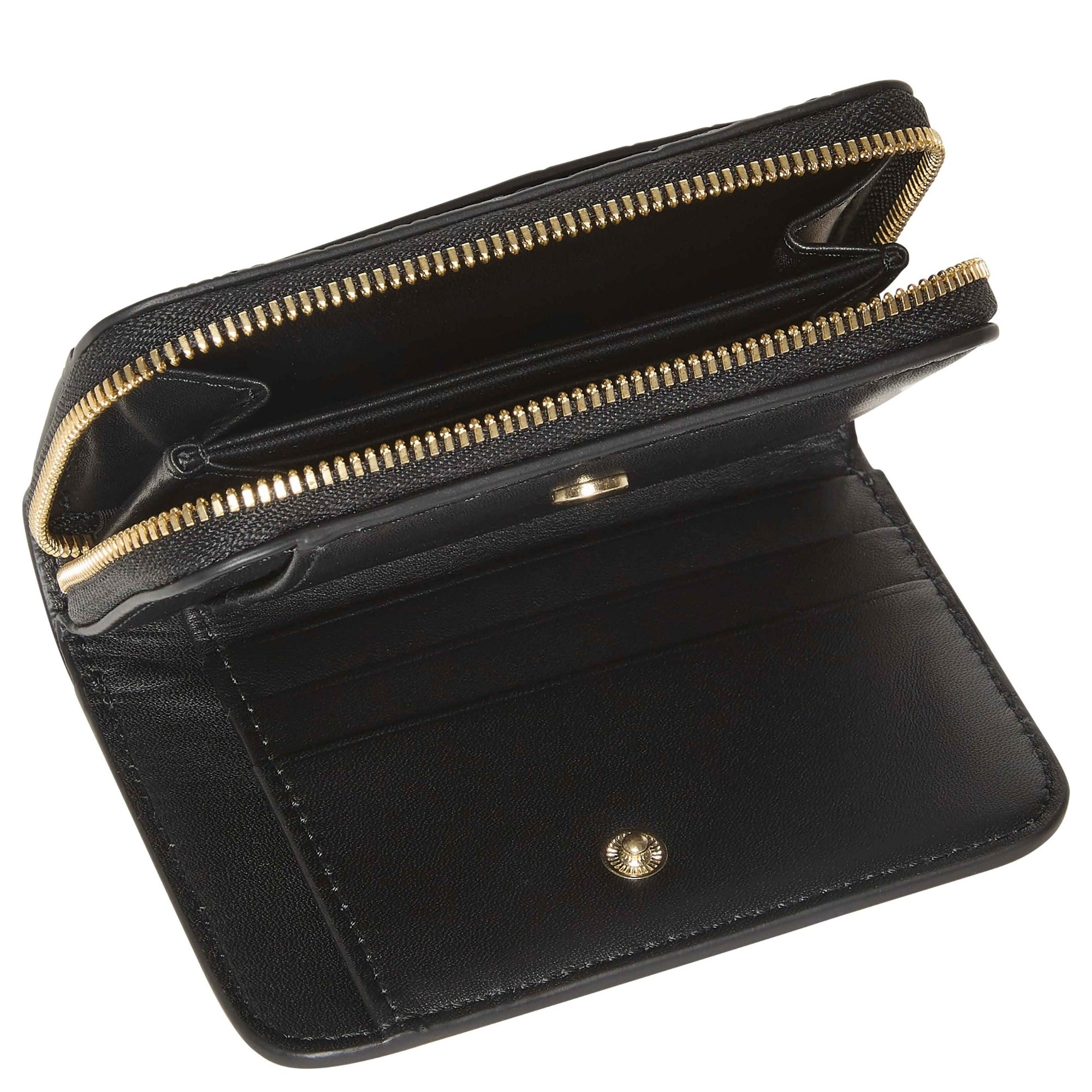 CALVIN KLEIN Piniginė moterims, Juoda, CK croc medium flap zip wallet 3