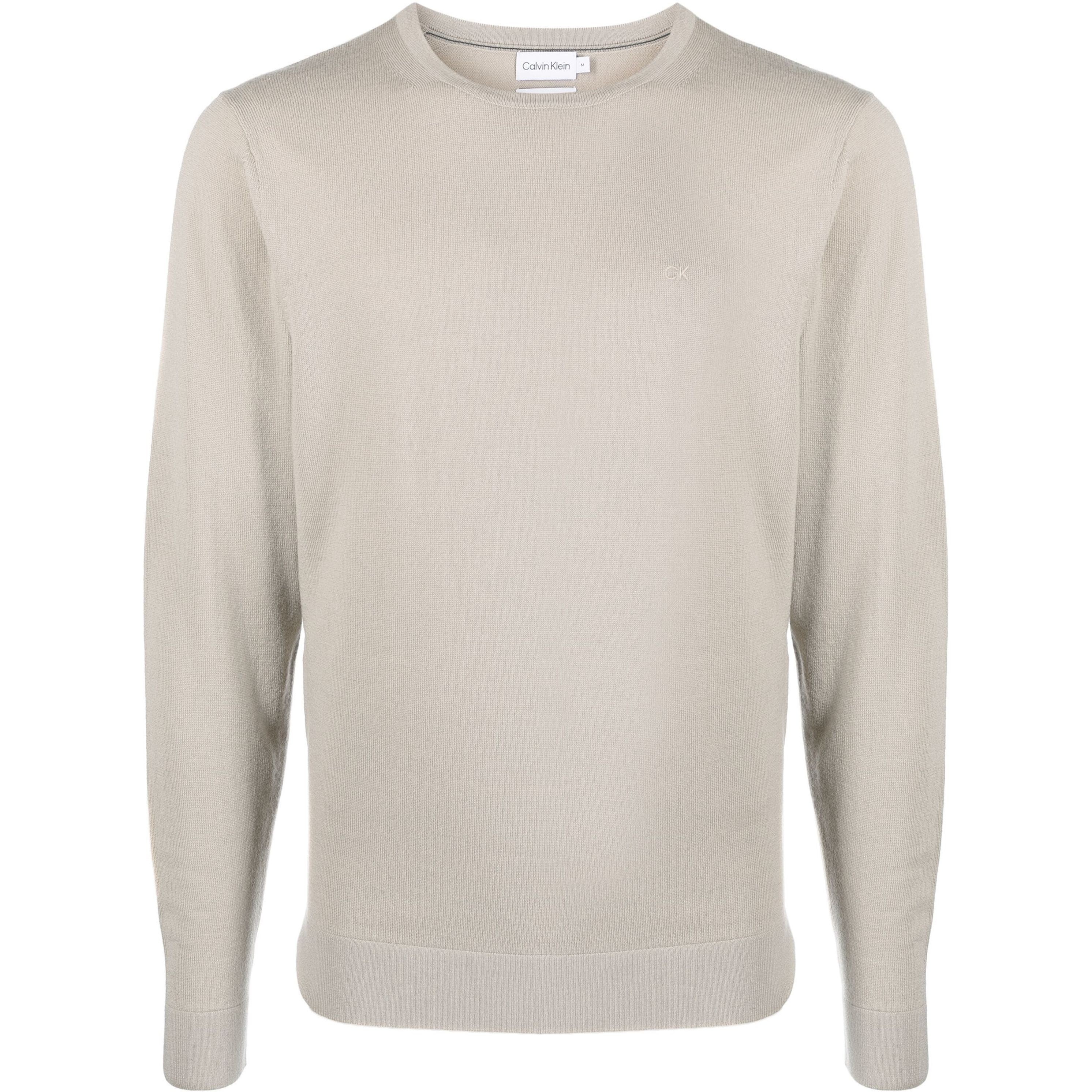 CALVIN KLEIN Megztinis vyrams, Pilka, Merino crew neck sweater 1
