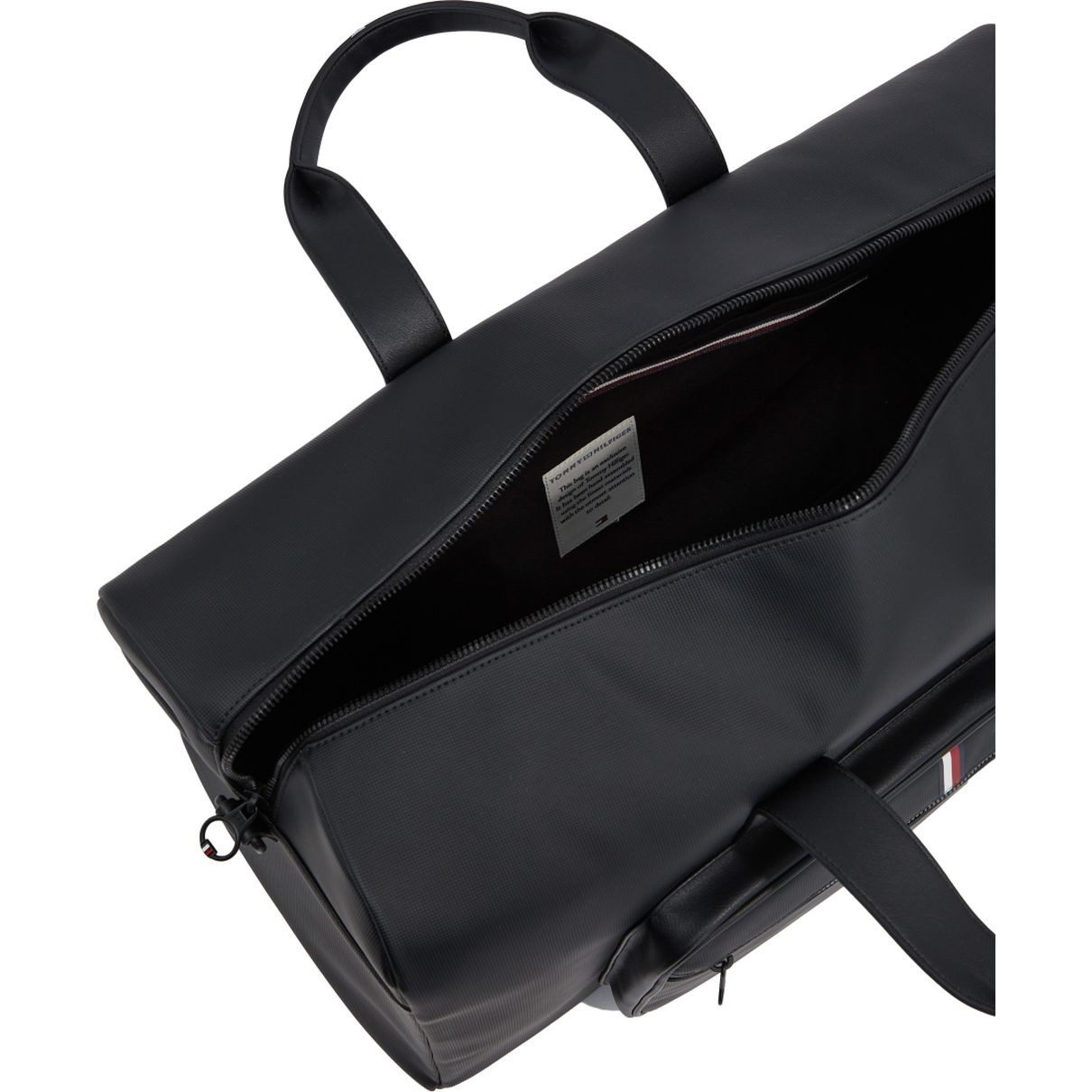 TOMMY HILFIGER Rankinė, krepšys vyrams, Juoda, Essential pique duffle 4