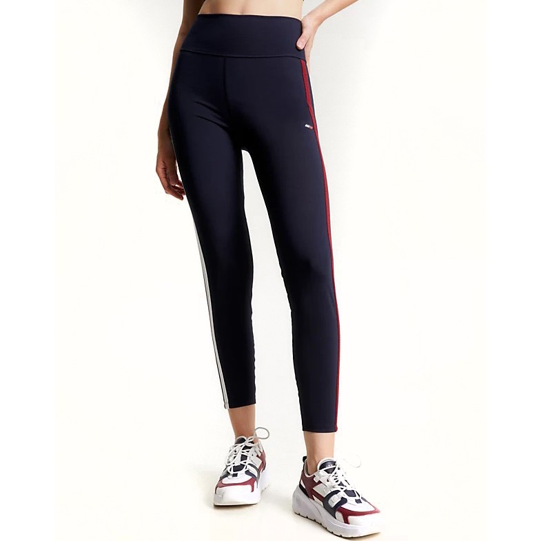TOMMY HILFIGER Tamprės moterims, Mėlyna, Hw split tape legging 7/8 2