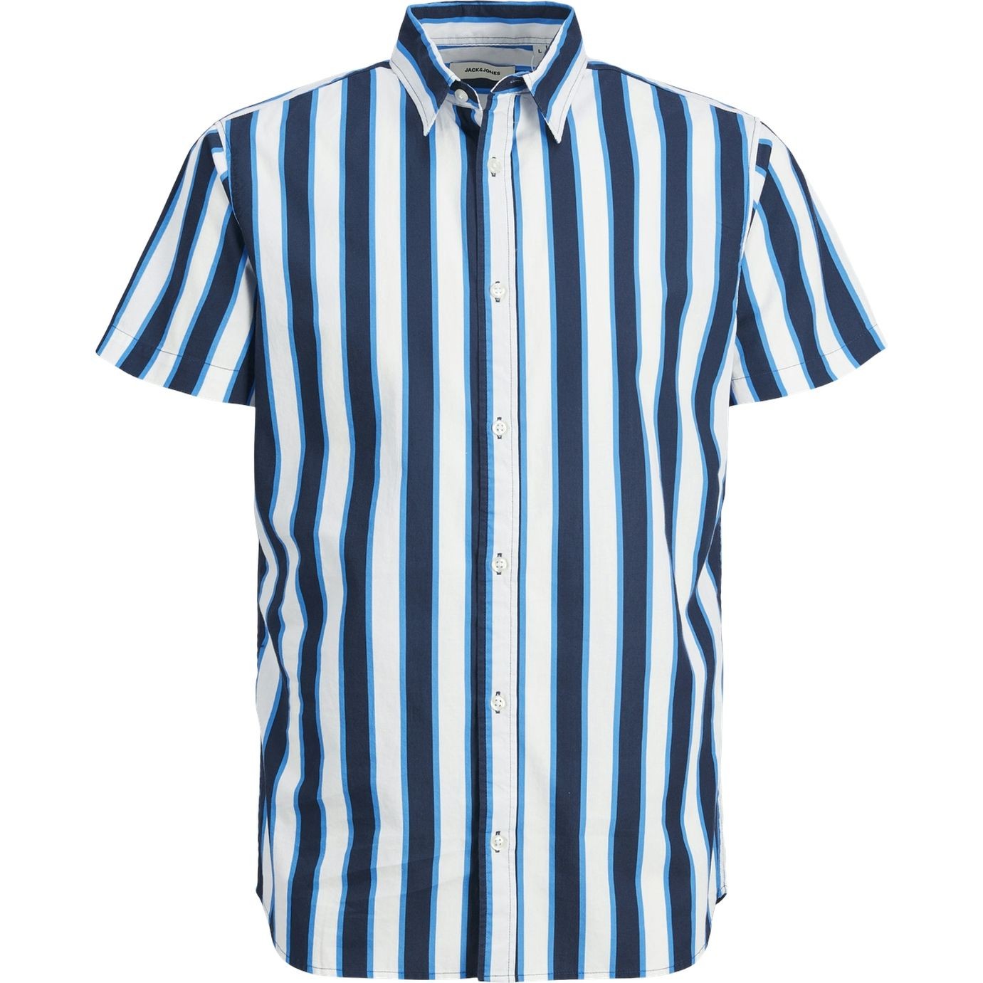 JACK & JONES Marškiniai vyrams, Navy, JJNASSAU STRIPE