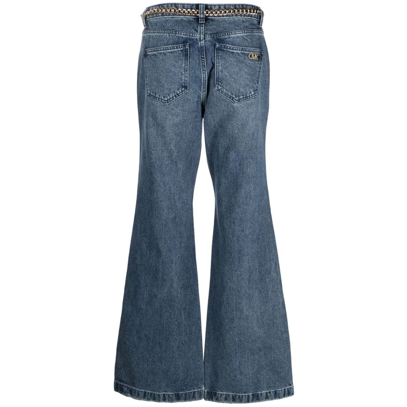 MICHAEL KORS Platėjantys džinsai moterims, Mėlyna, Flare chain belt jean 2