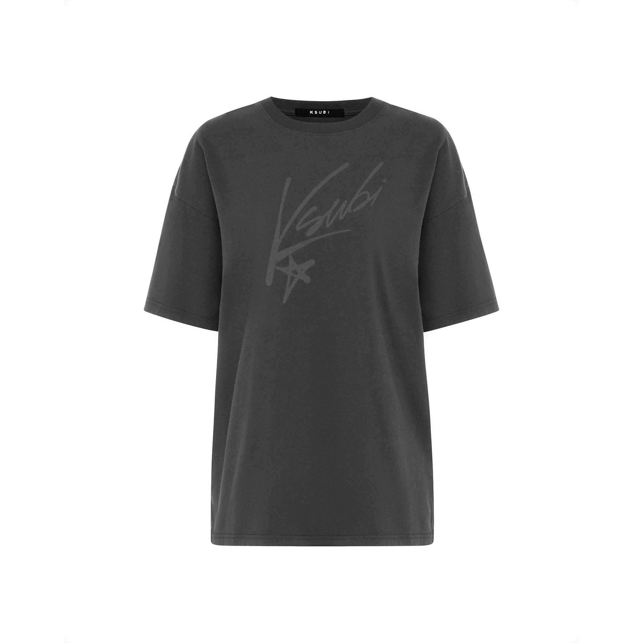 KSUBI Marškinėliai trump. rankovėmis moterims, Pilka, Sprayed oh g tee charcoal 1