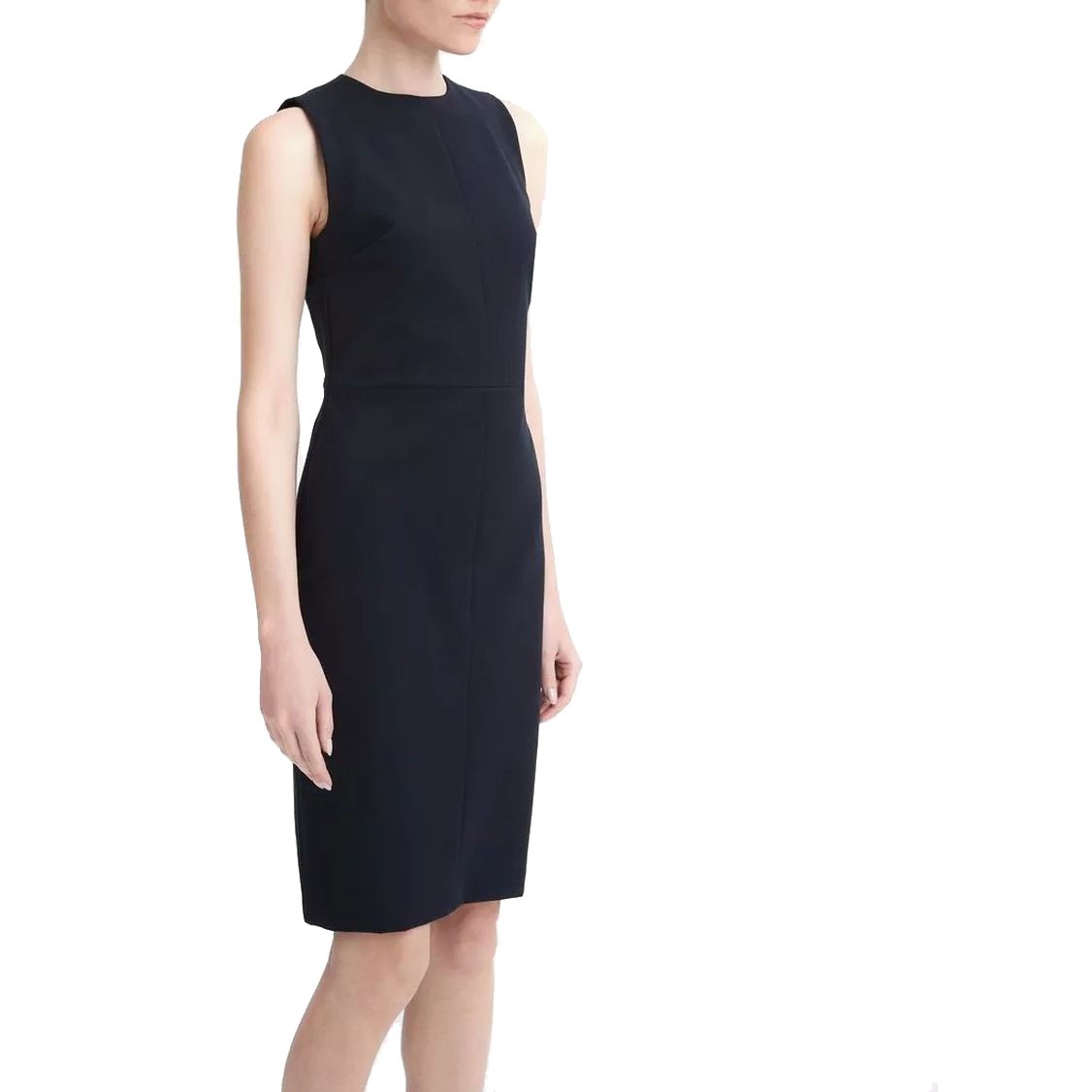 VINCE Midi suknelė moterims, Mėlyna, Seamed front sheath dress 1
