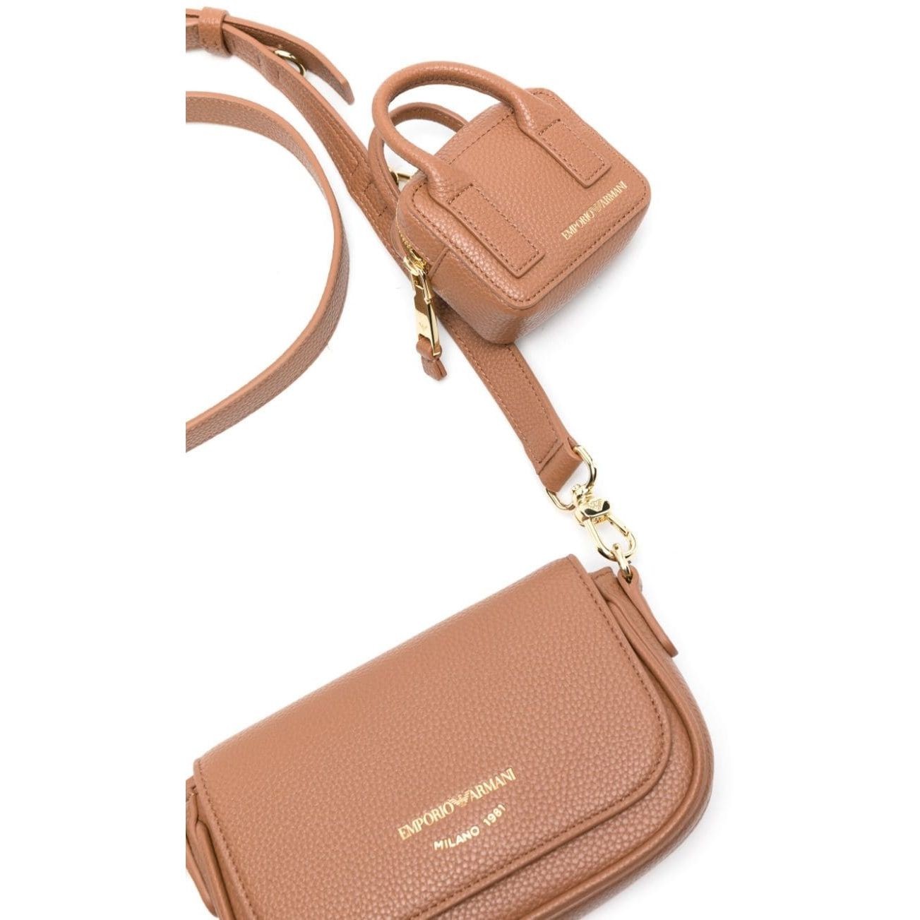 EMPORIO ARMANI Rankinė per petį moterims, Ruda, Mini bag 3