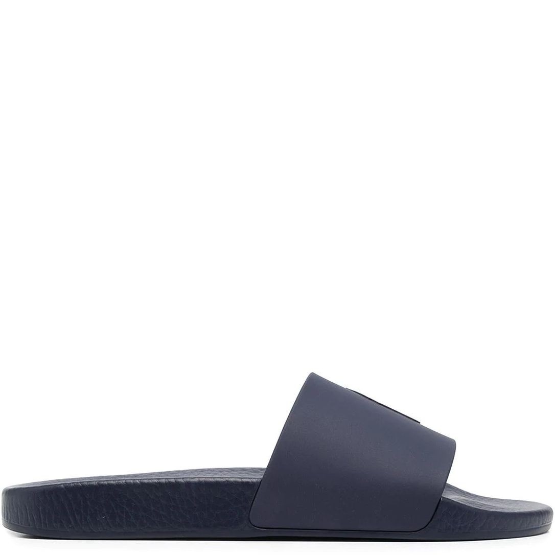 POLO RALPH LAUREN Pliažo šlepetės per pirštą vyrams, Mėlyna, Polo slide sandals 1