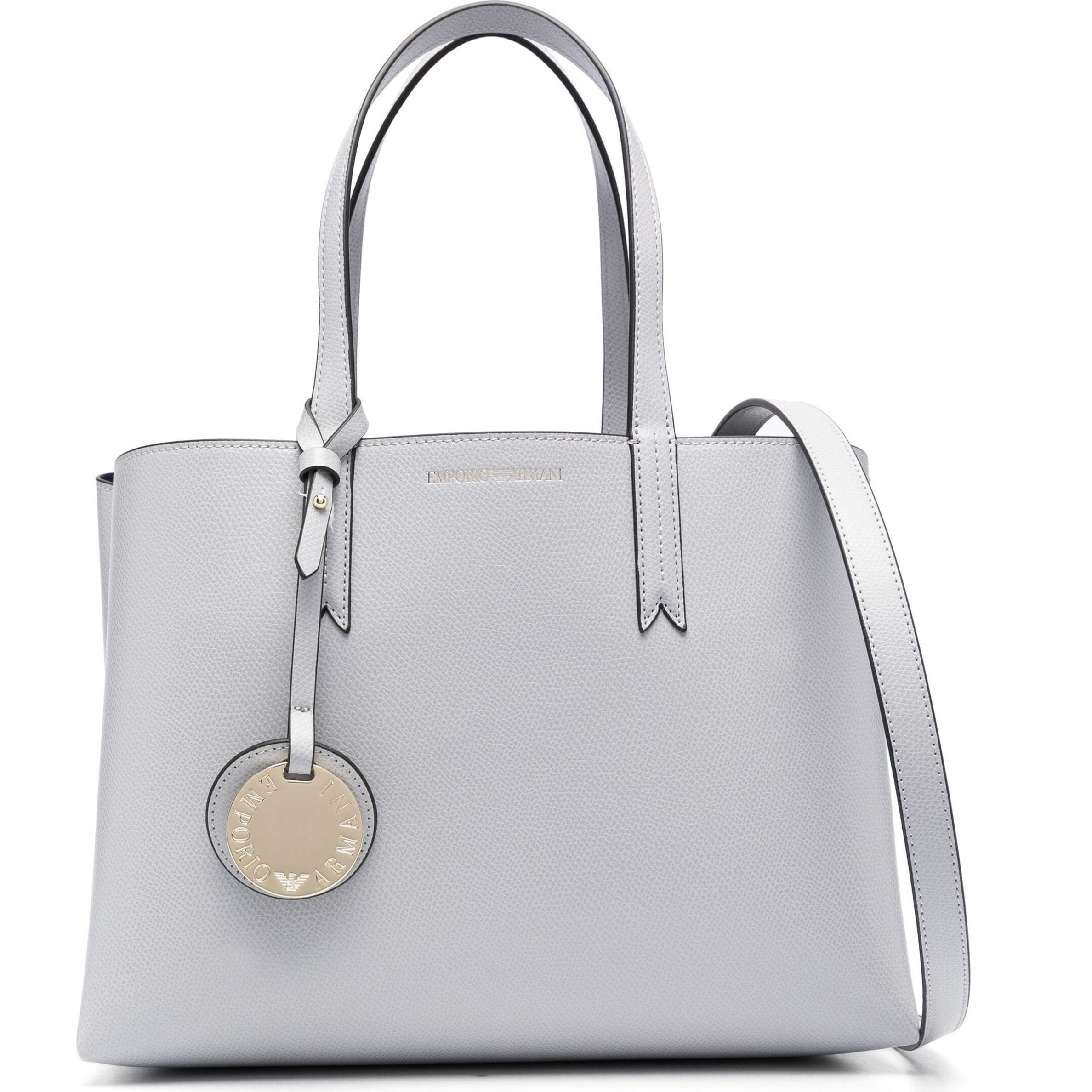 EMPORIO ARMANI Pirkinių krepšys moterims, Pilka, Shopping bag 1
