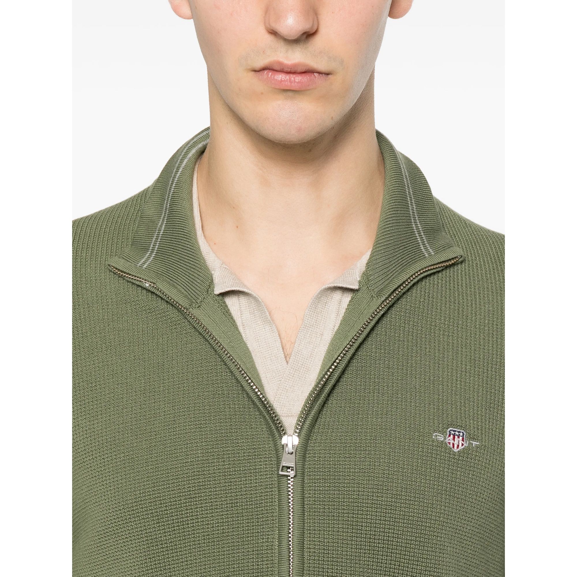 GANT Kardiganas vyrams, Žalia, 8030293-379 Cardigans 5