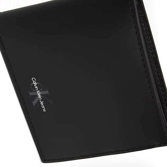 CALVIN KLEIN JEANS Piniginė vyrams, Juoda, Monogram bifold w/coin 4