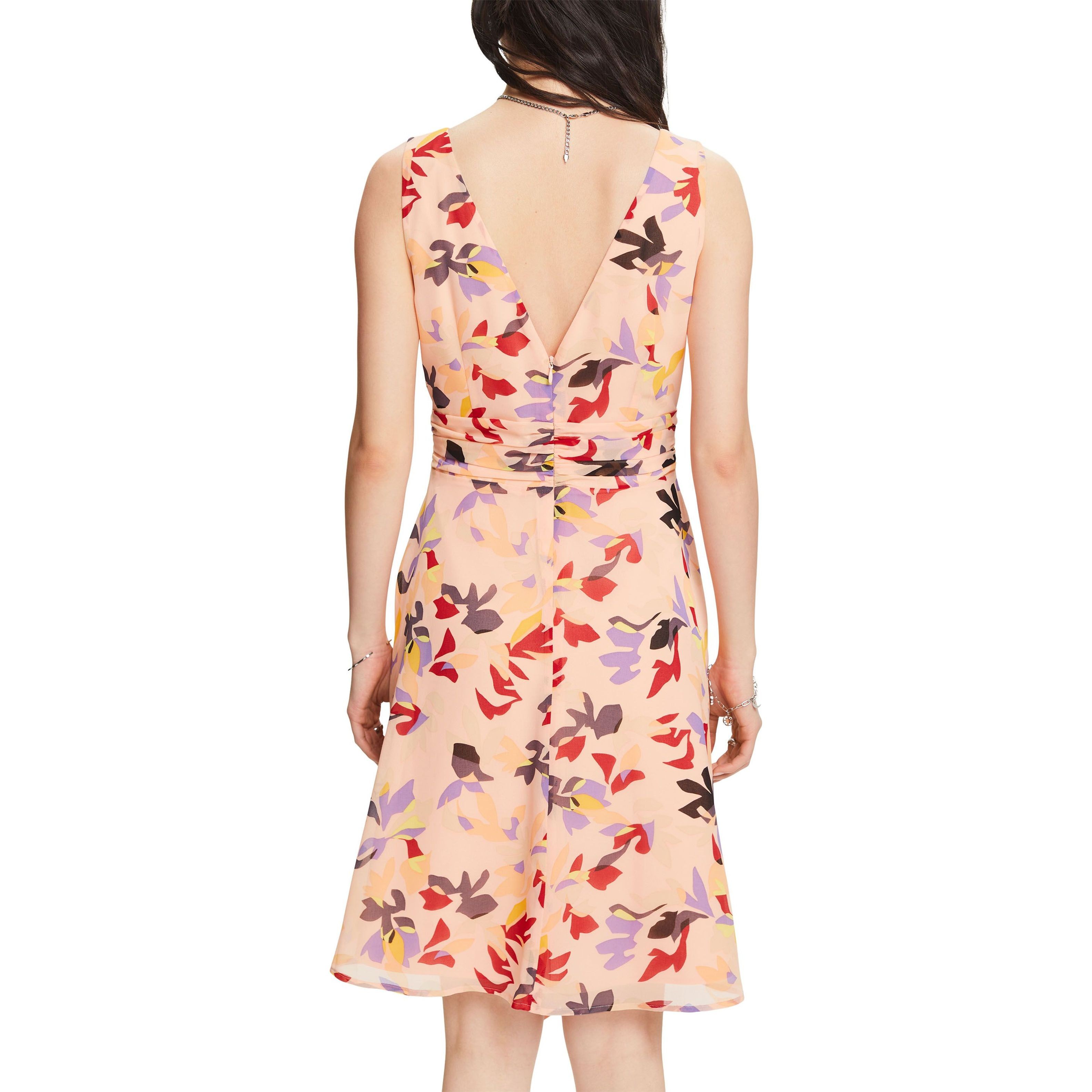 ESPRIT Midi suknelė moterims, Oranžinė, F*SUS*AOP Midi dress 3