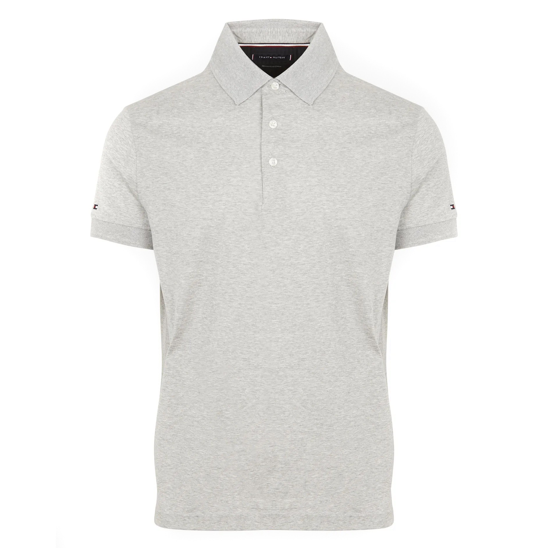 TOMMY HILFIGER Polo marškiniai trumpos rank. vyrams, Pilka, Dc es mercerized polo slim 2