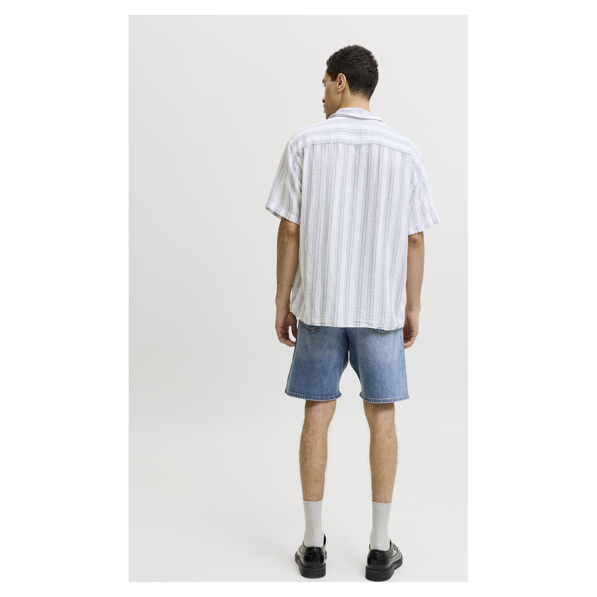 JACK & JONES Marškiniai trump. rankovėmis vyrams, Mėlyna, Liam resort 4
