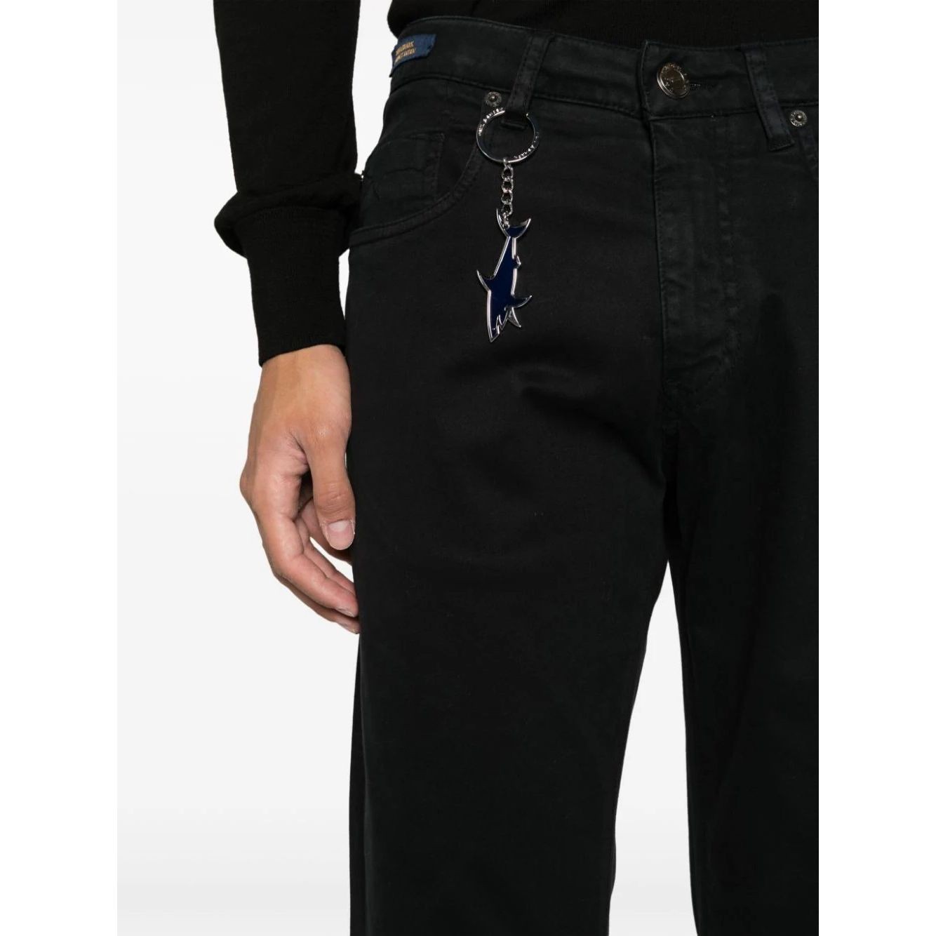 PAULNSHARK Tiesūs džinsai vyrams, Juoda, Five pocket trousers 4