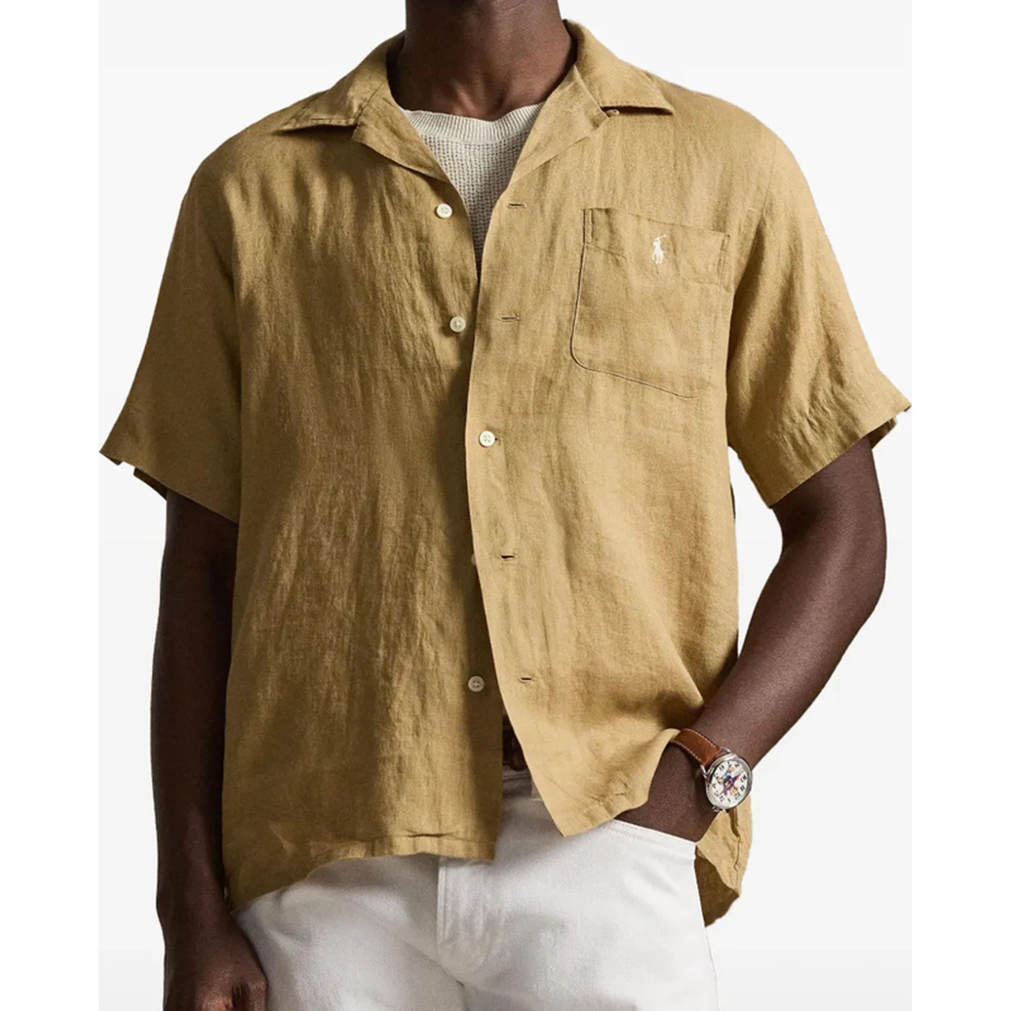 POLO RALPH LAUREN Marškiniai trump. rankovėmis vyrams, Ruda, Short sleeve-sport shirt 2