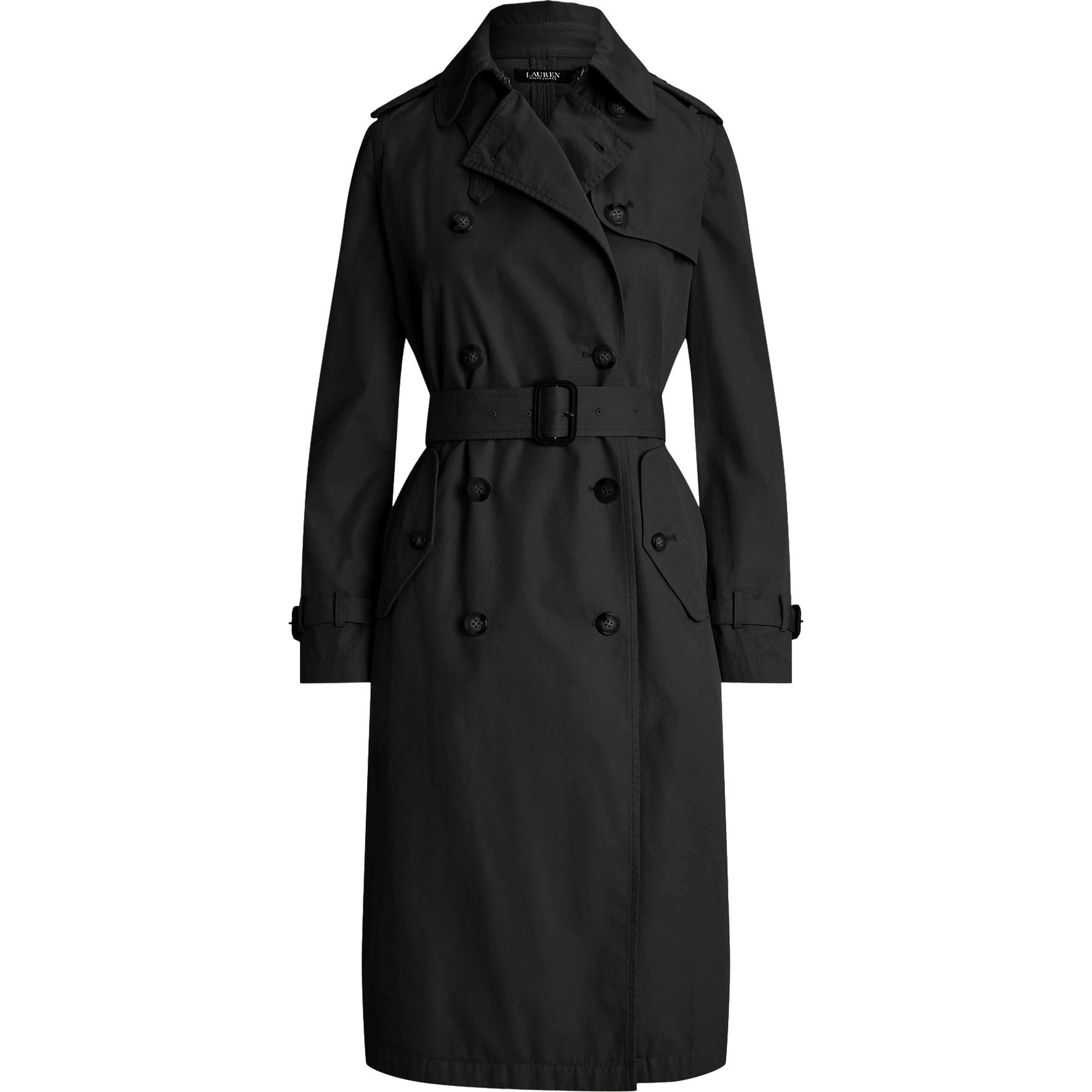 LAUREN RALPH LAUREN Lietpaltis moterims, Juoda, Fraycea unlined trench
