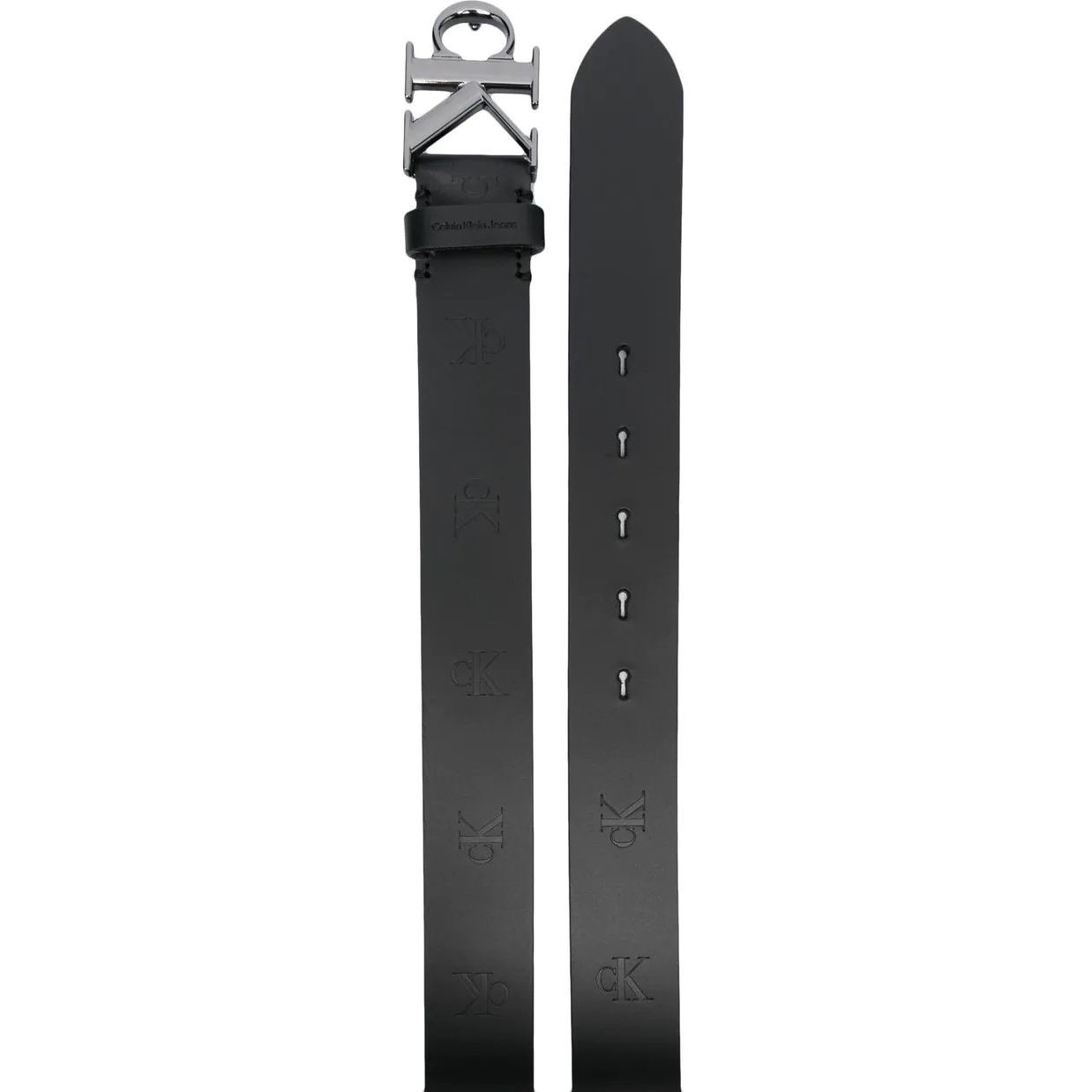CALVIN KLEIN JEANS Diržas vyrams, Juoda, ROUND PLAQUE BELT AOP 35MM 2