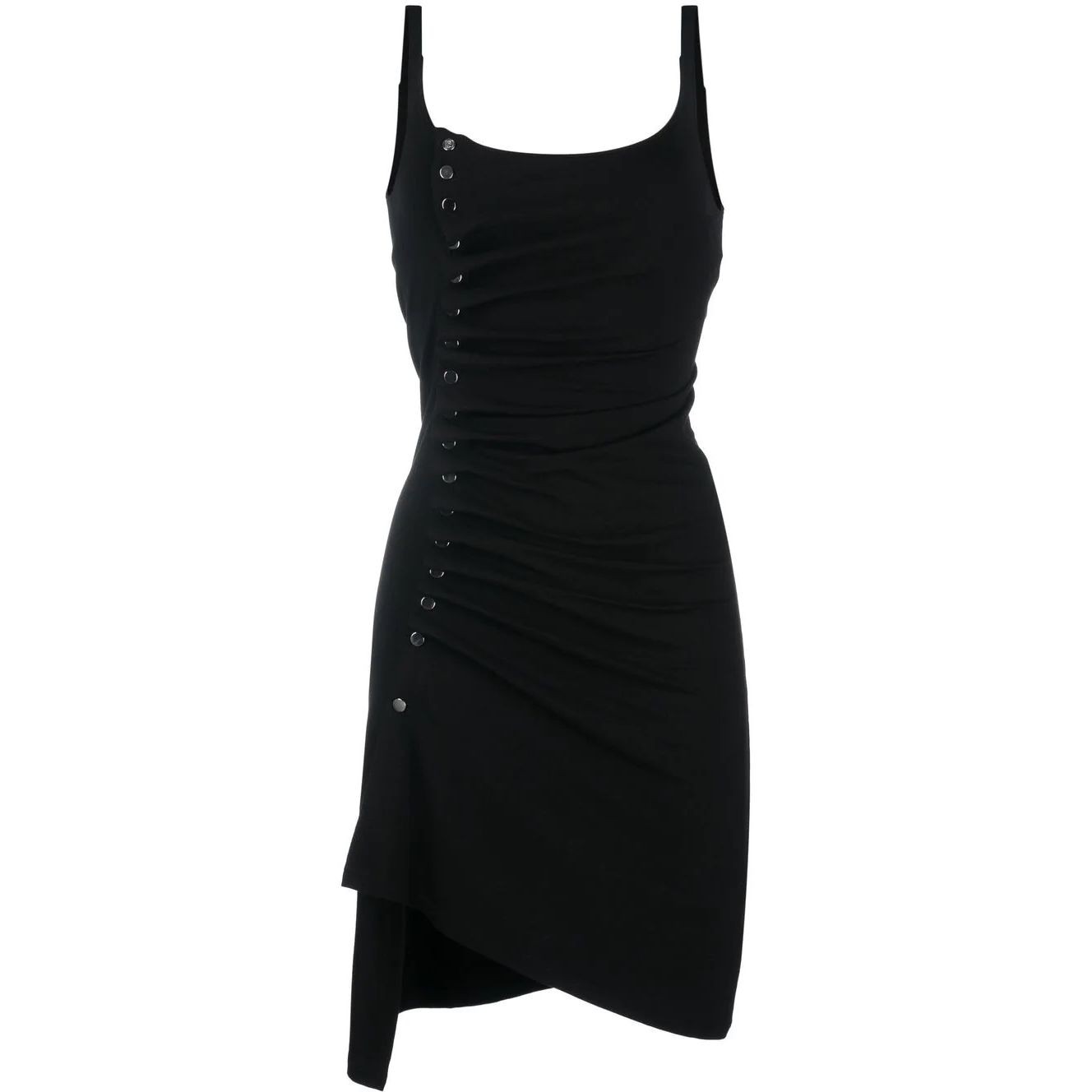 PACO RABANNE Mini suknelė moterims, Juoda, Tank top sleeve mini dress 1