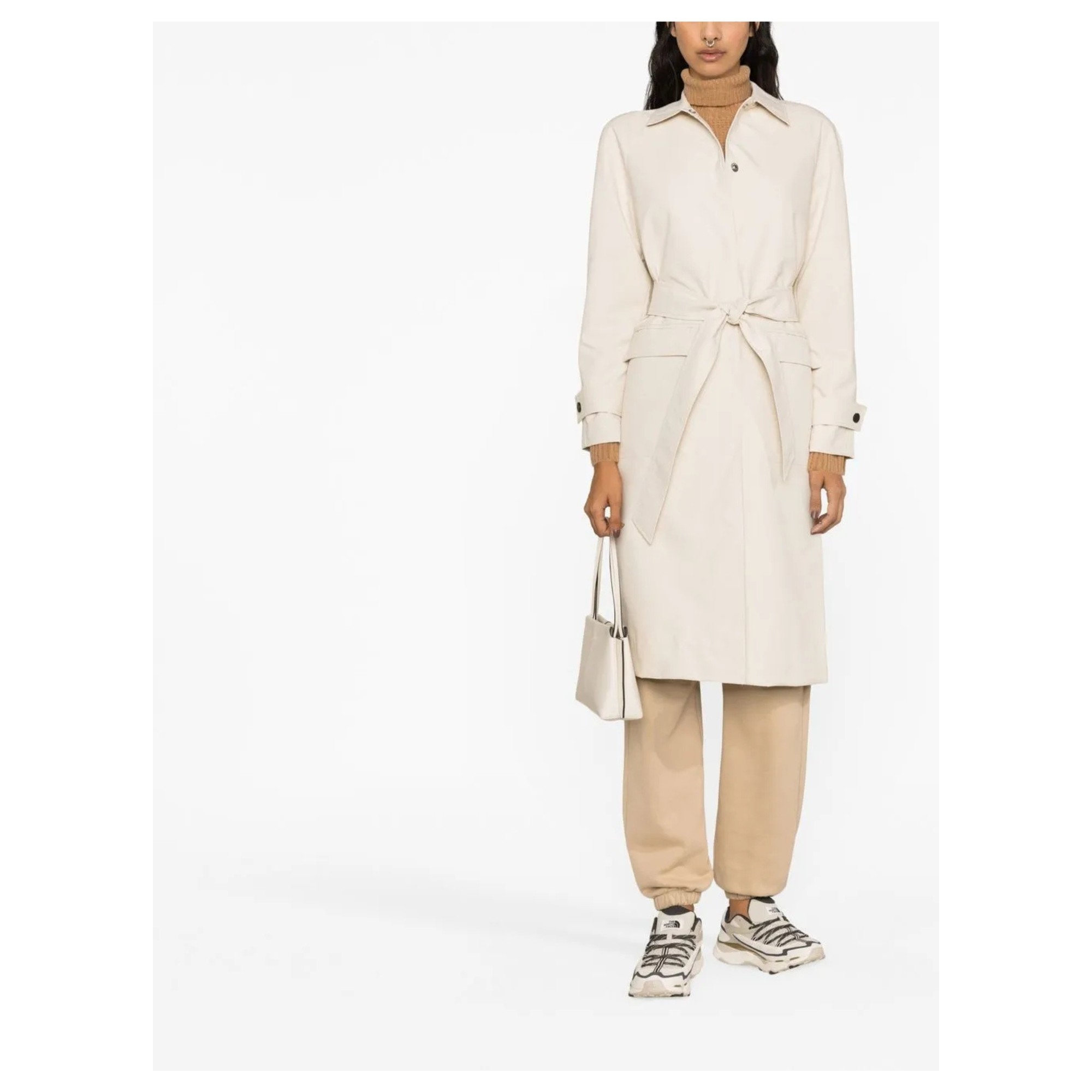 CALVIN KLEIN Lietpaltis moterims, Smėlio, Trench coat 2