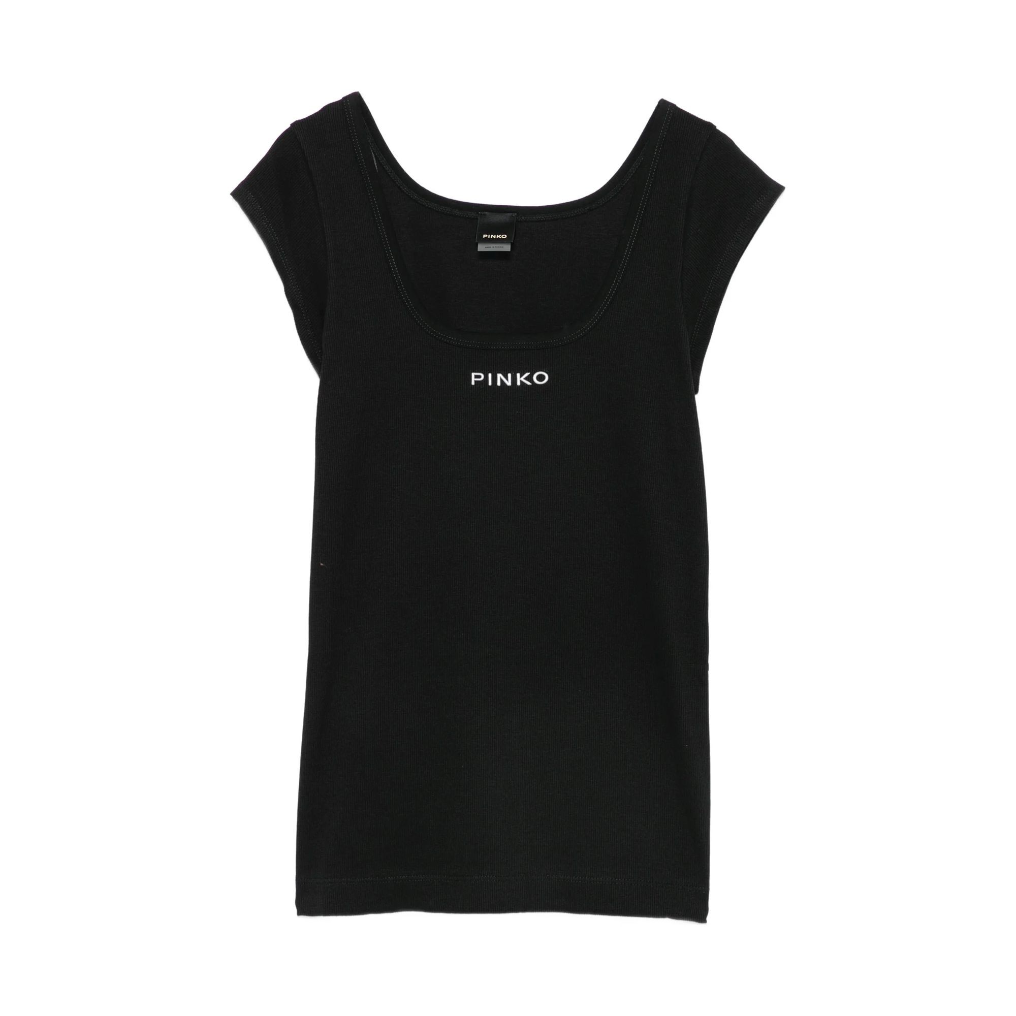 PINKO Marškiniai be rankovių moterims, Juoda, Tenace tanktop 1