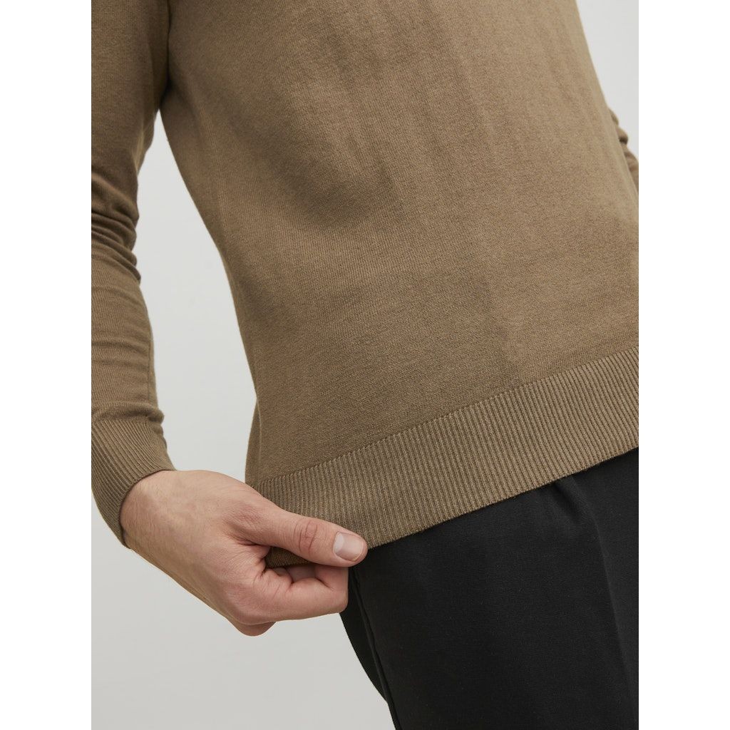 JACK & JONES Džemperis vyrams, Ruda, JJEEMIL KNIT CREW NE 2
