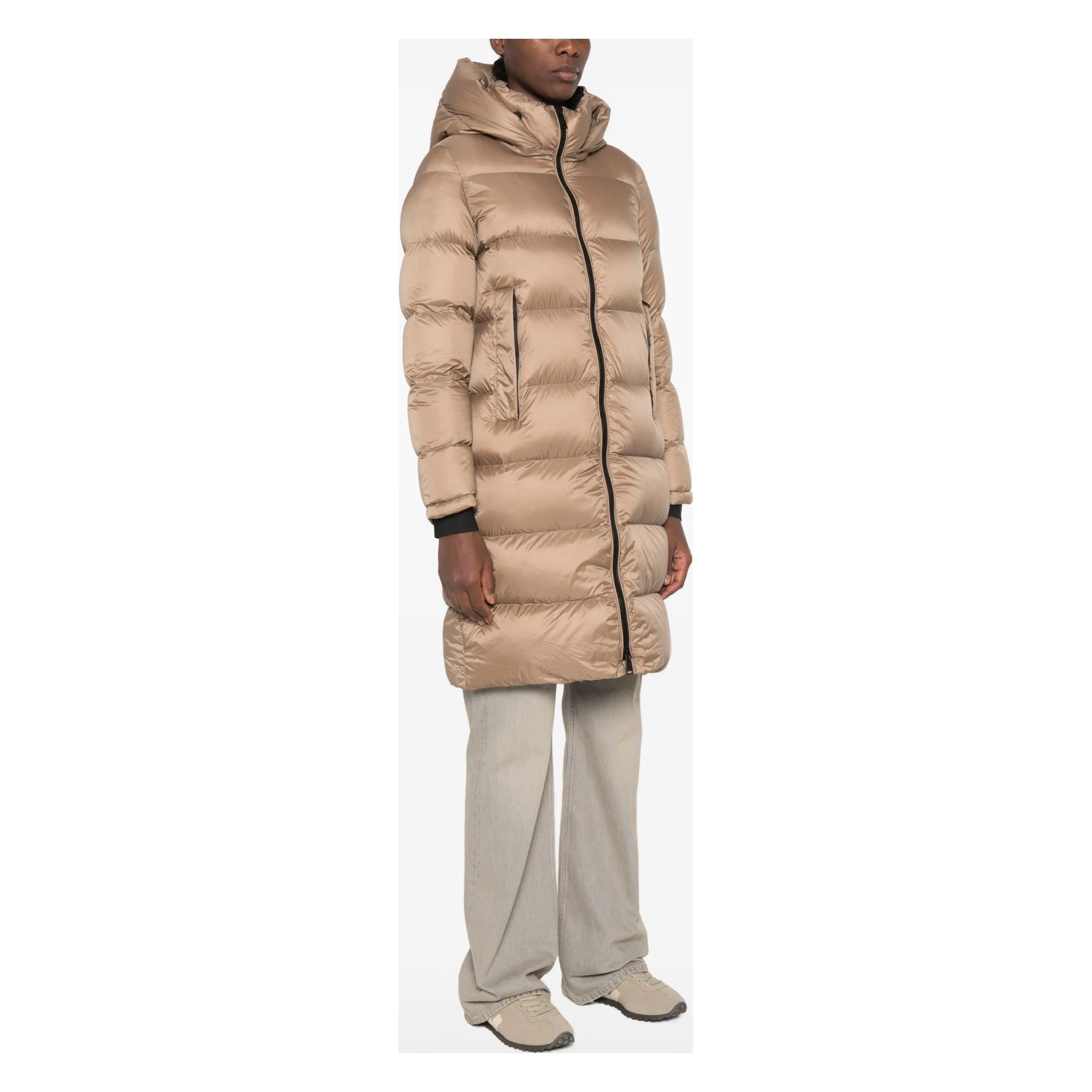 SERGIO MORETTI Pūkinė striukė moterims, Smėlio, Jackets 3