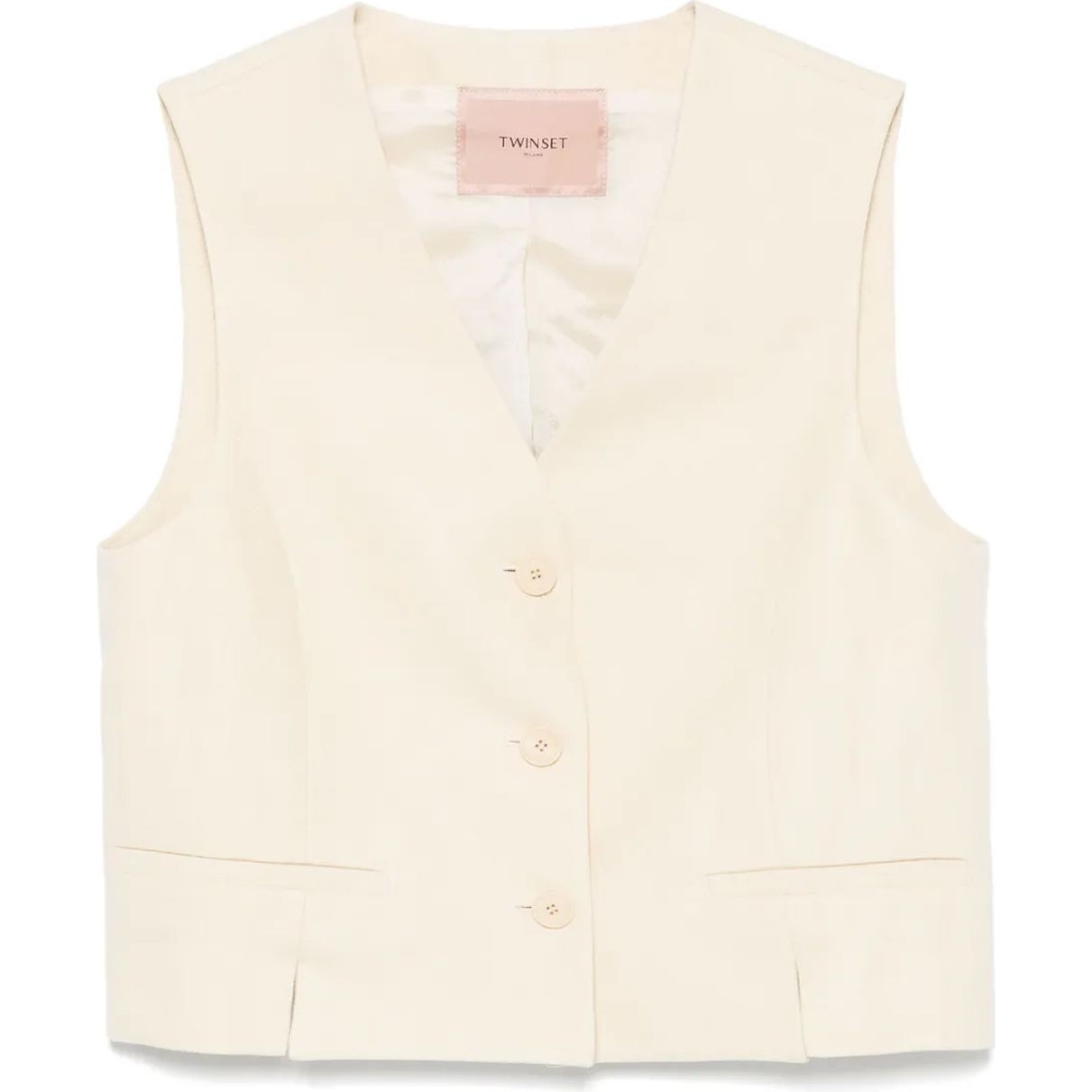 TWINSET Liemenė moterims, Smėlio, Woven gilet