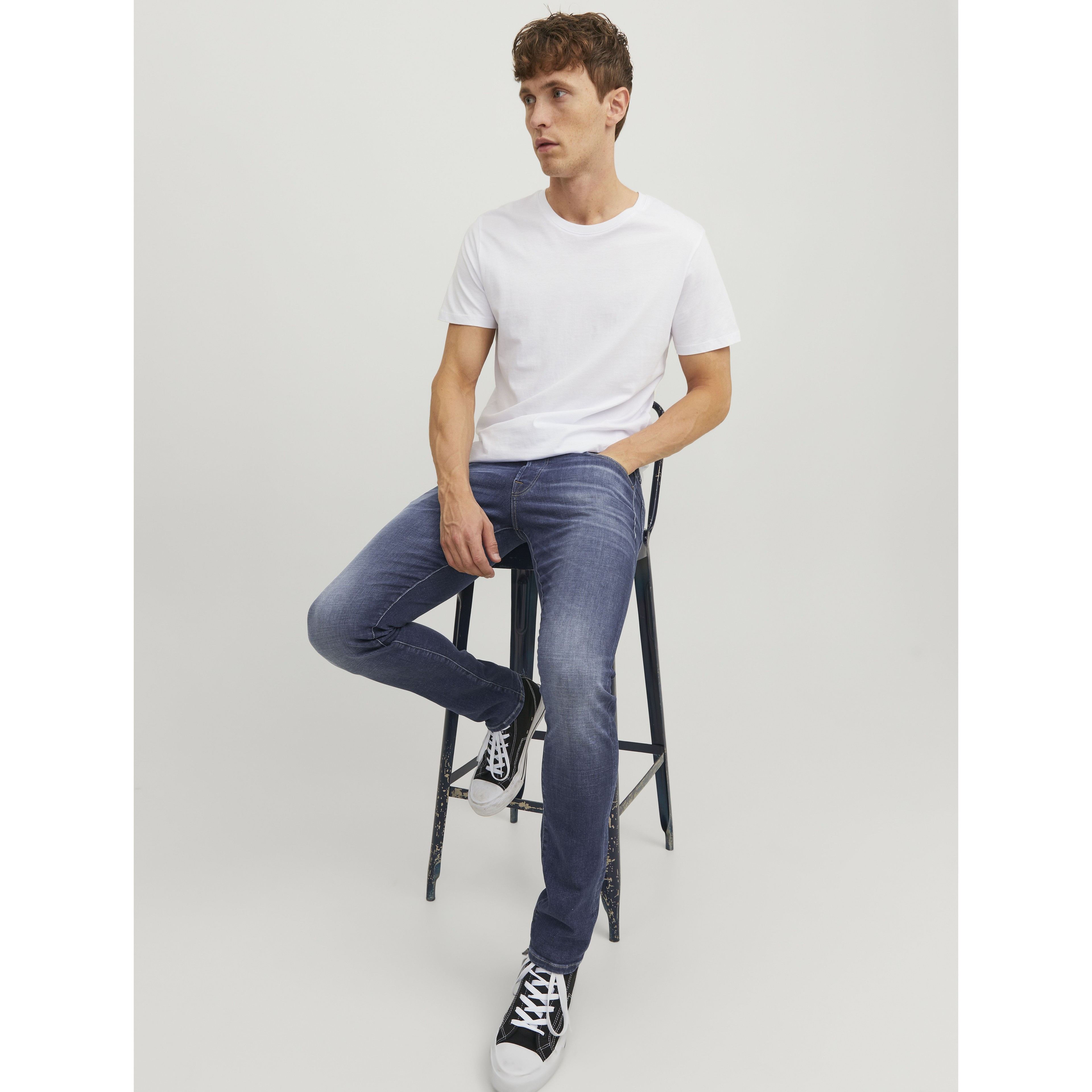 JACK & JONES Slim džinsai vyrams, Mėlyna, JJIGLENN JJICON JJ 659 8