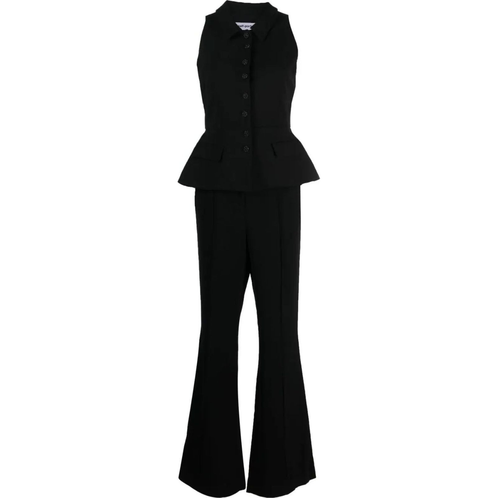 SELF PORTRAIT Kostiumas moterims, Juoda, Black tailored jumpsuit 1