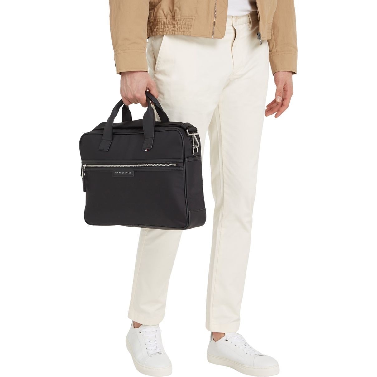 TOMMY HILFIGER Dėklas kompiuteriui vyrams, Juoda, Urban repreve computer bag 5