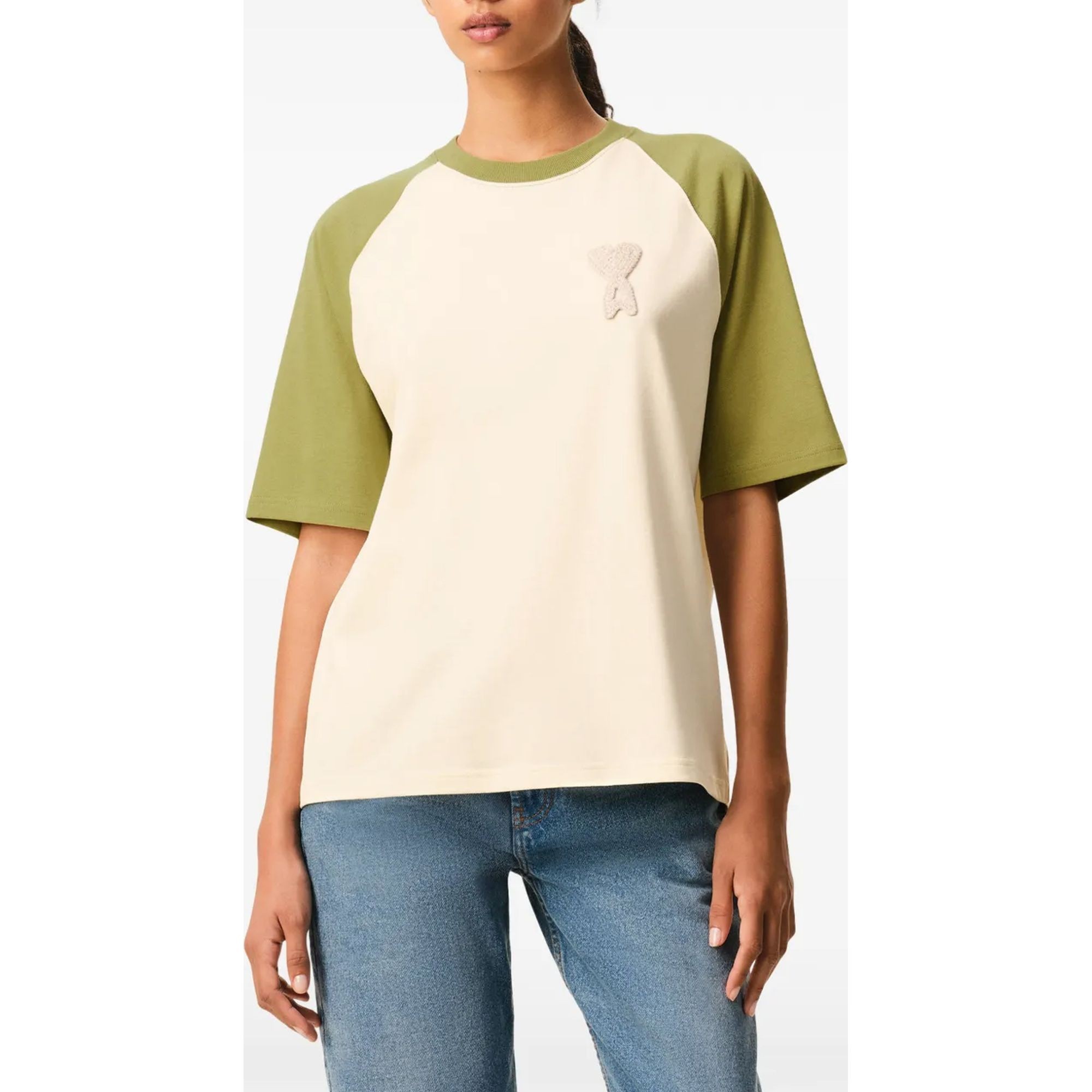 AMI PARIS Marškinėliai trump. rankovėmis, Balta, Short sleeves fit teeshirt 3