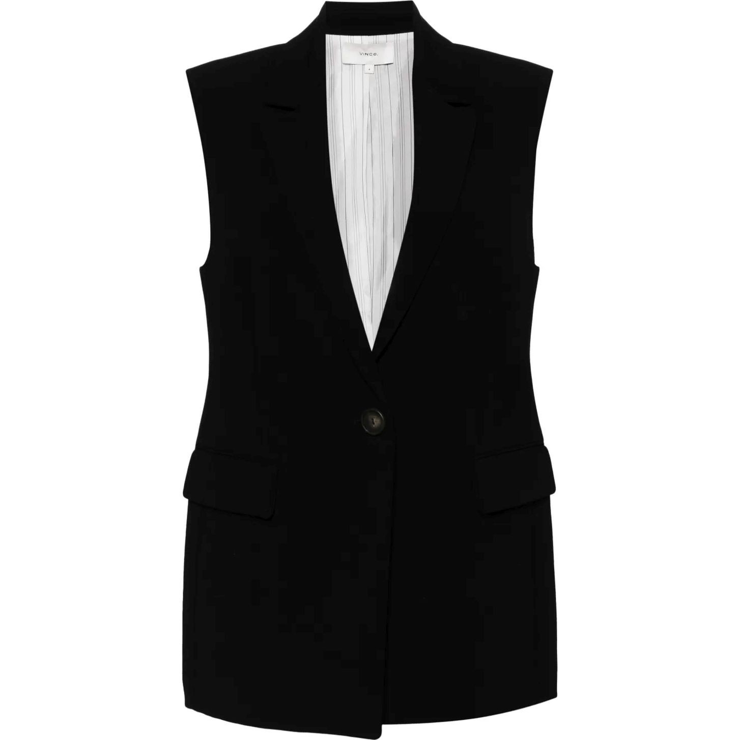 VINCE Liemenė moterims, Juoda, Sleeveless vest