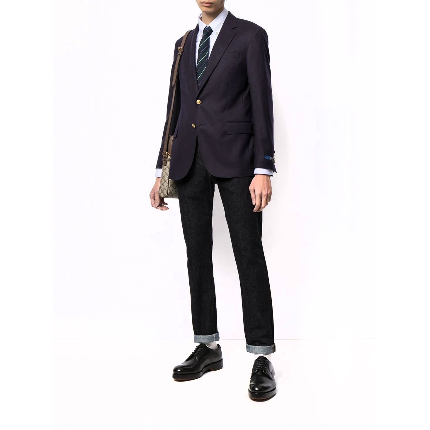 POLO RALPH LAUREN Švarkas vyrams, Mėlyna, Polo wool doeskin blazer 2