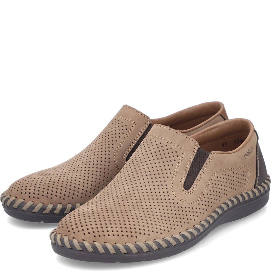 RIEKER Loaferiai vyrams, Ruda, Slipper 7